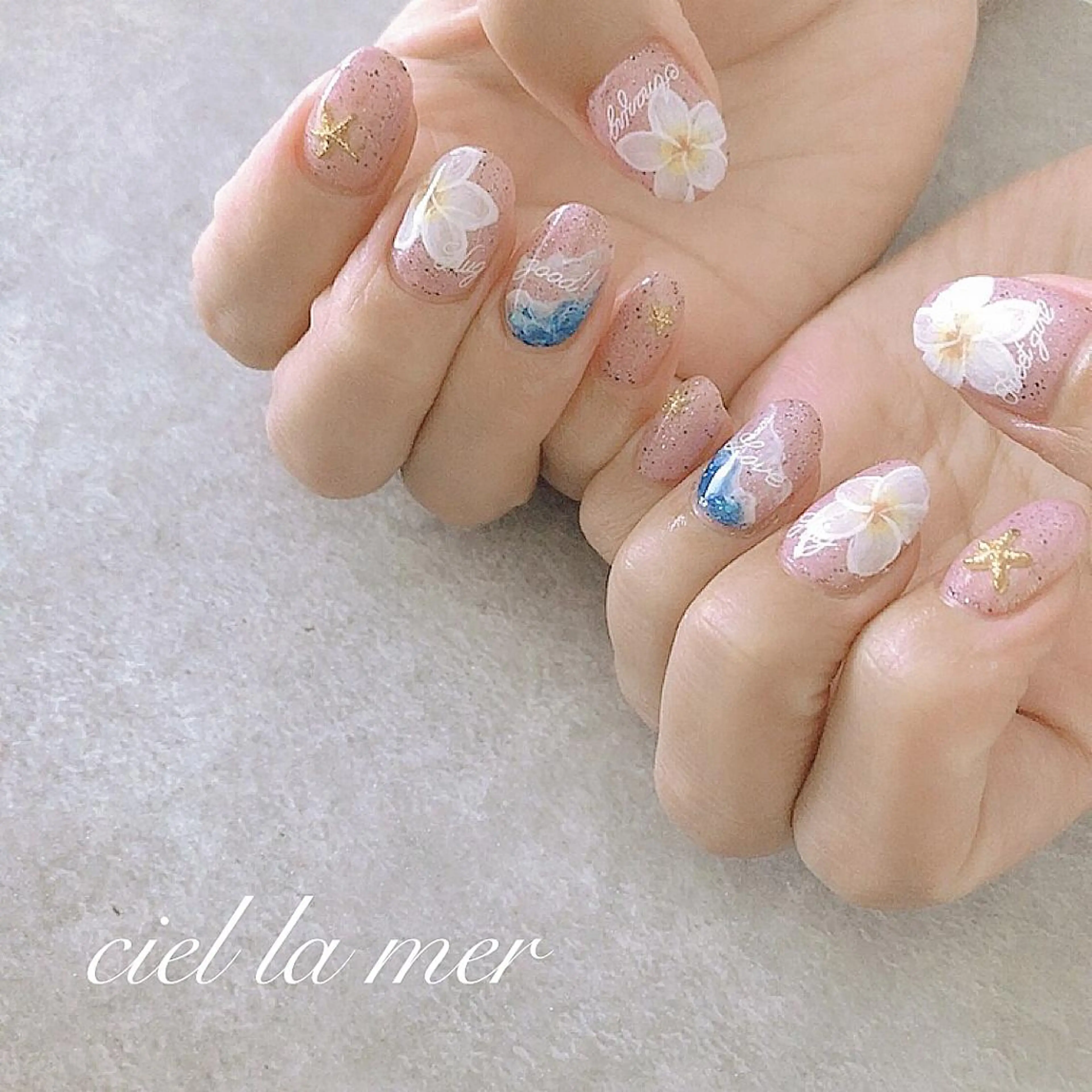 ネイル ハンドネイル フットネイル ciel la merのネイルデザイン