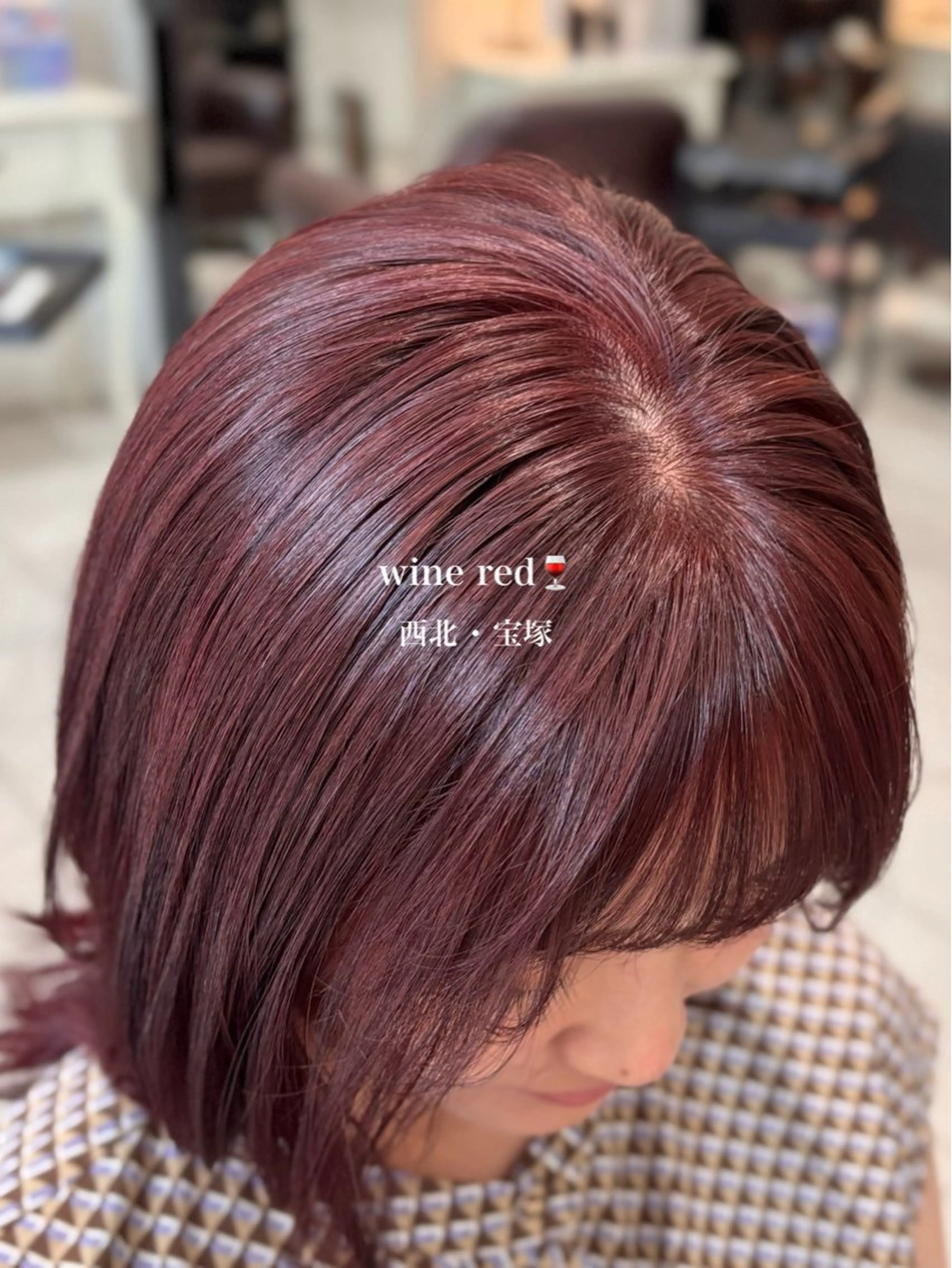 ショート カラー ブリーチ ブリーチなしカラー ピンクカラー レッドカラー ヘアカラー レイヤー/ハイライト /暖色/山村さらのヘアスタイル