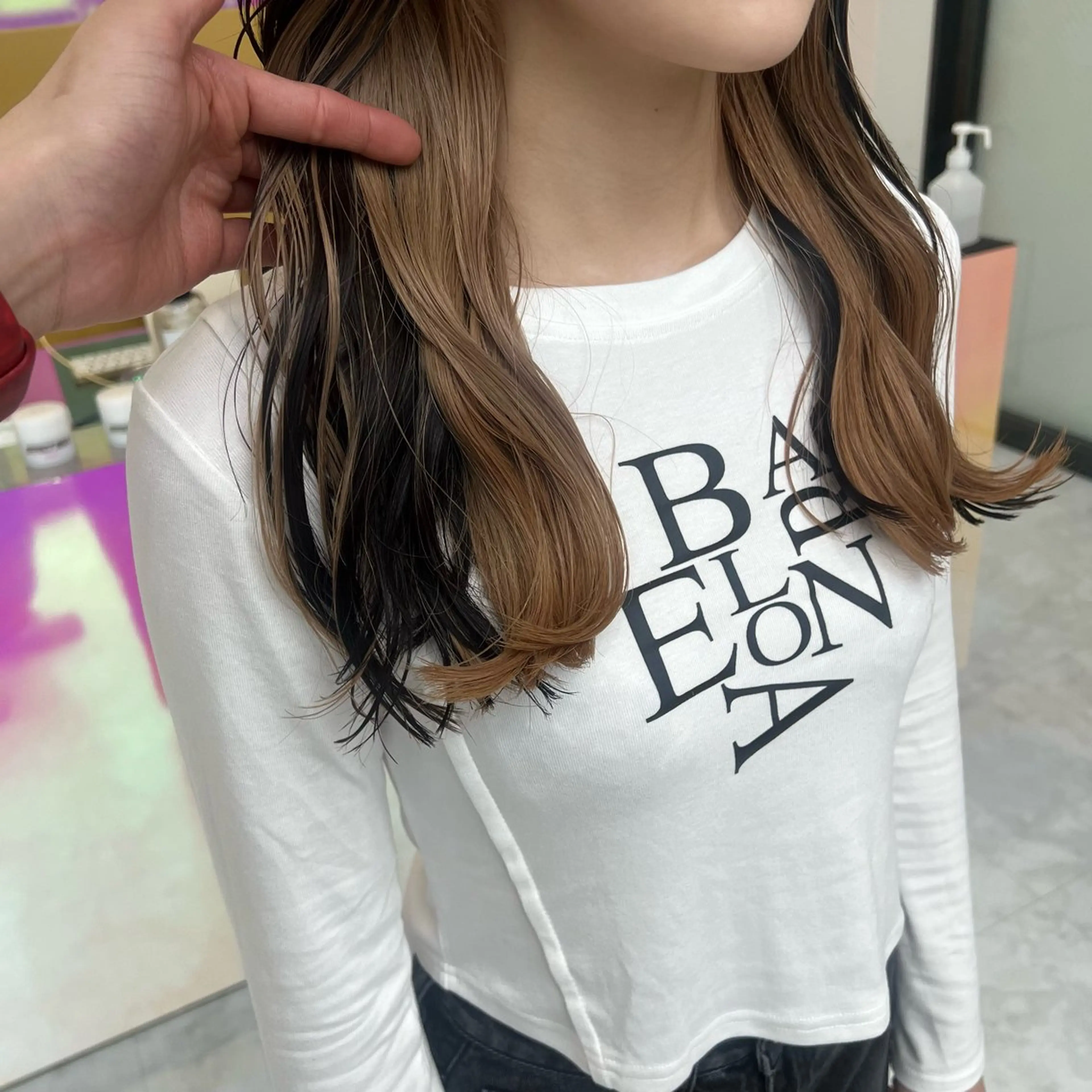 セミロング カラー 💫トレンドパーマ 友輝💫のヘアスタイル