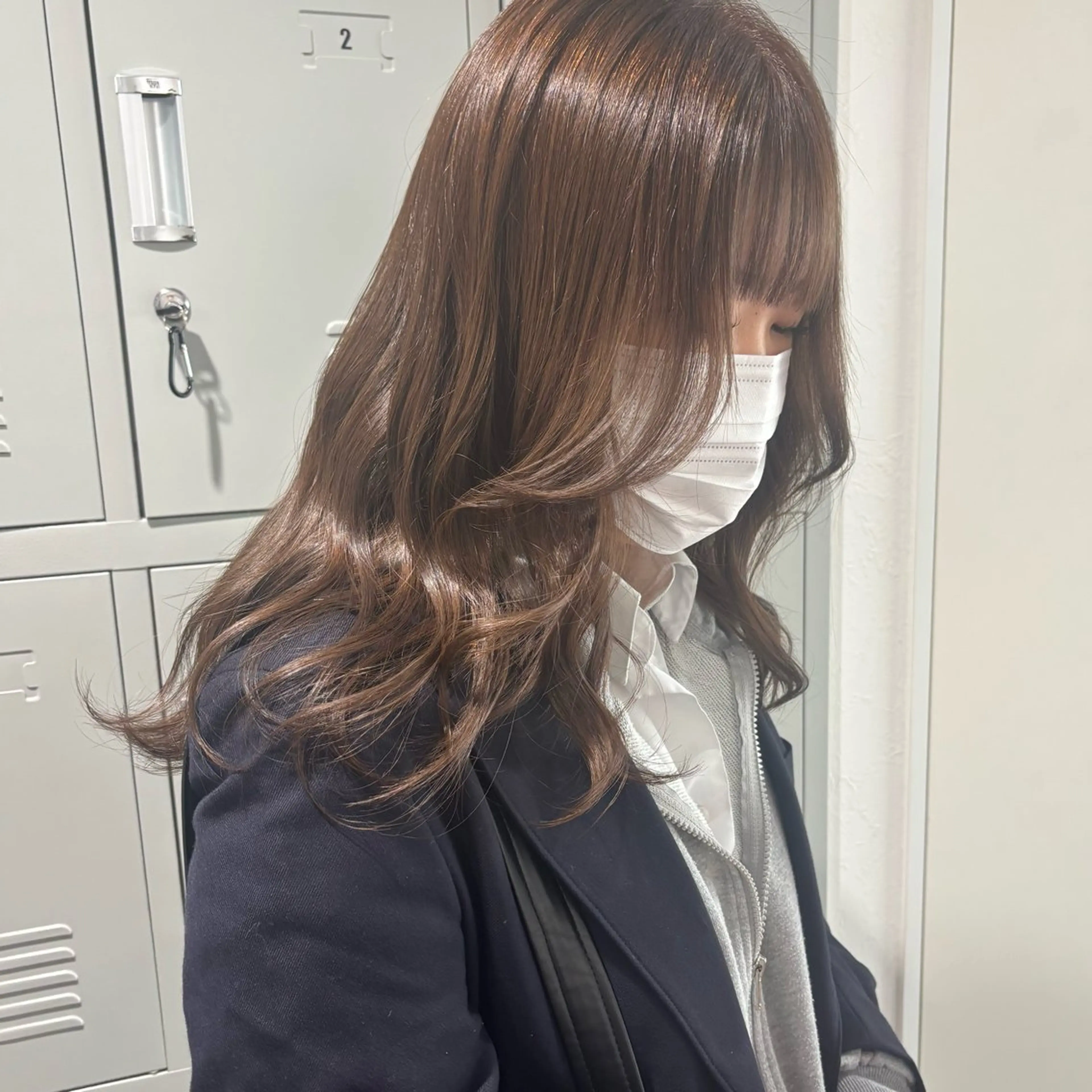 セミロング カラー 髪質改善/縮毛矯正/ 暖色カラー🎀🪞のヘアスタイル