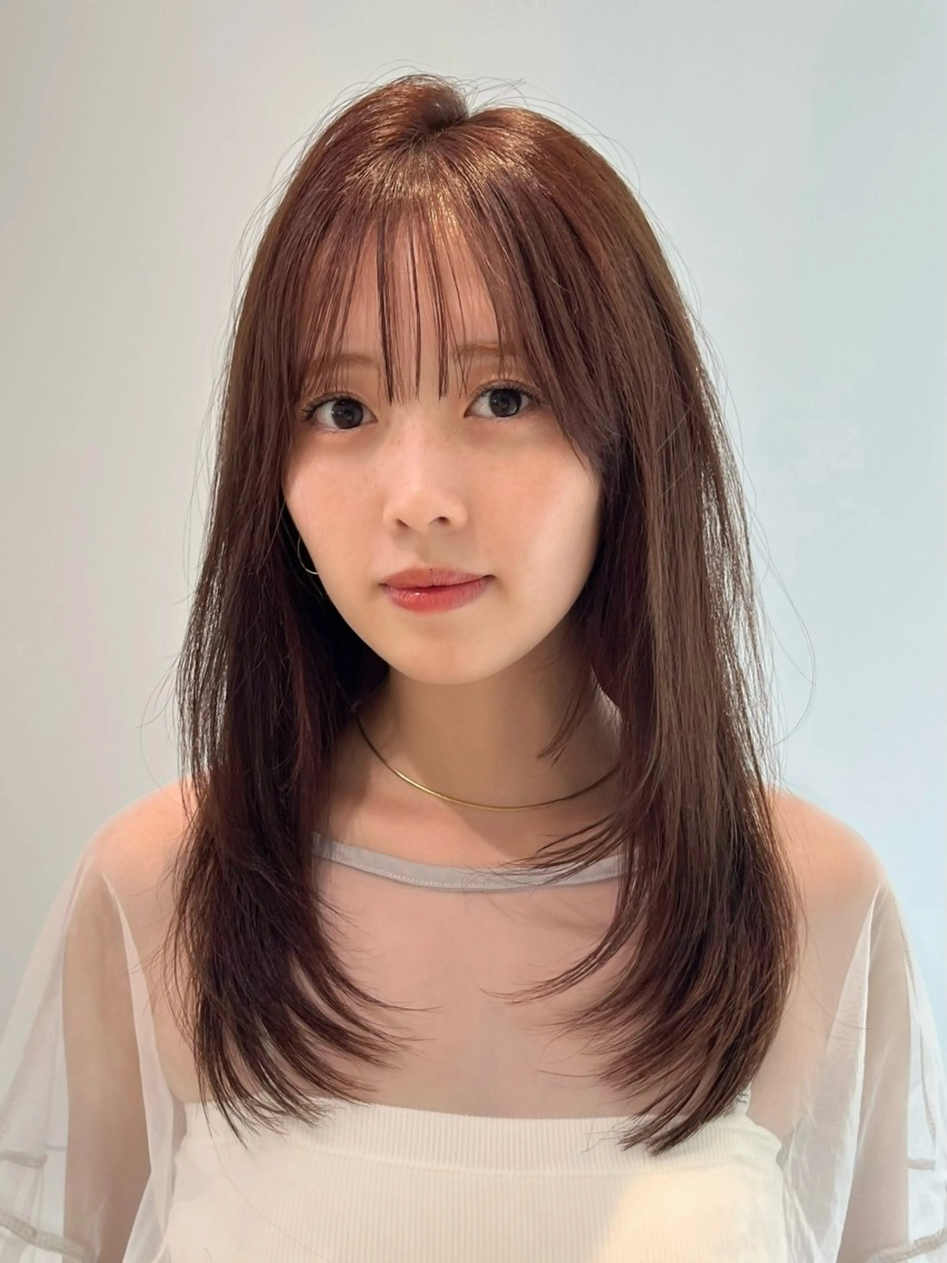 ロング カット ヘアカラー トリートメント PULSE yokohama所属・レイヤー |オリーブ |ヘーゼルベージュのヘアスタイル
