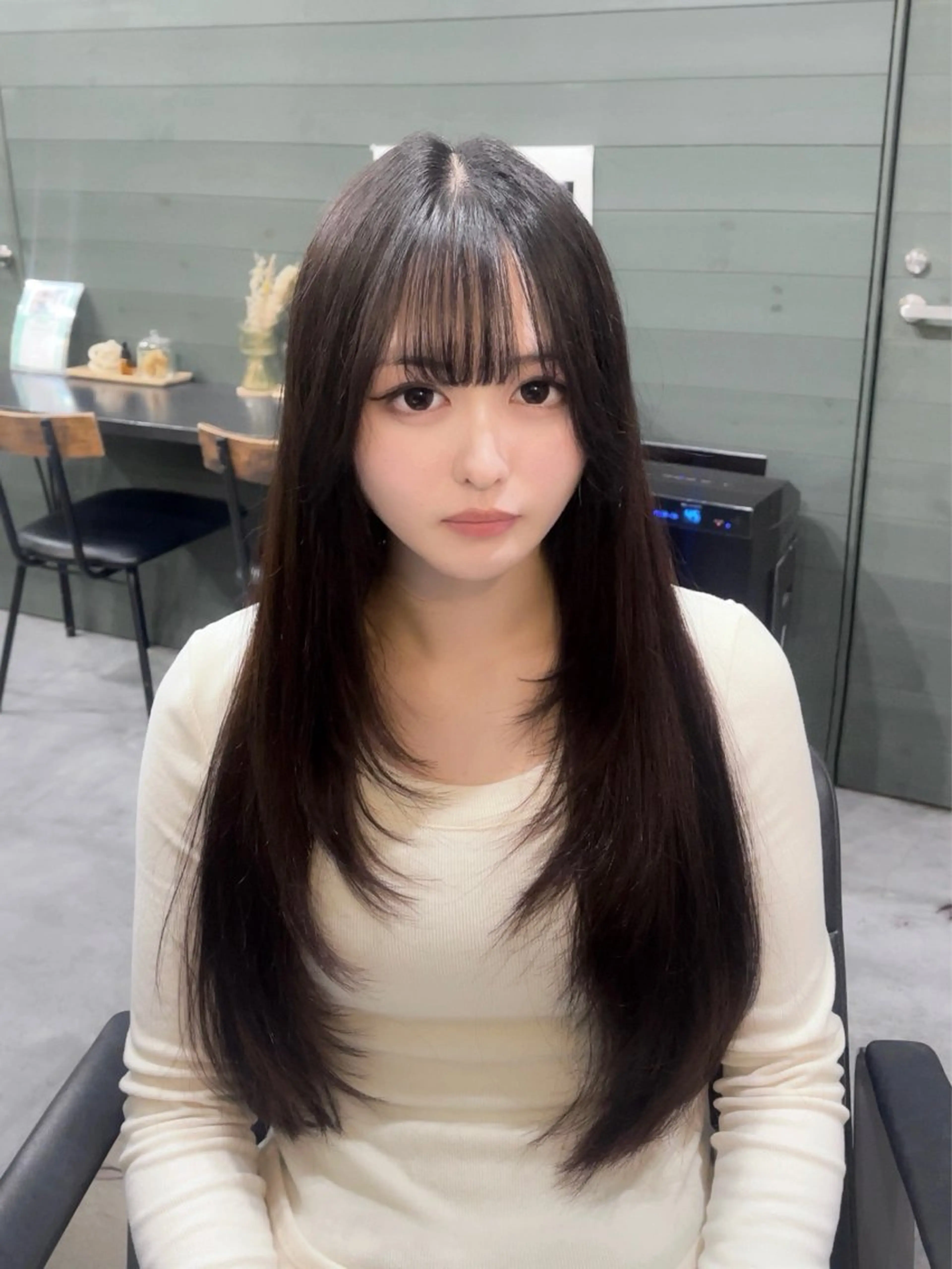 ロング レイヤーカット カット トリートメント marshu所属・ワンホンへア/ 大阪/nanaのヘアスタイル