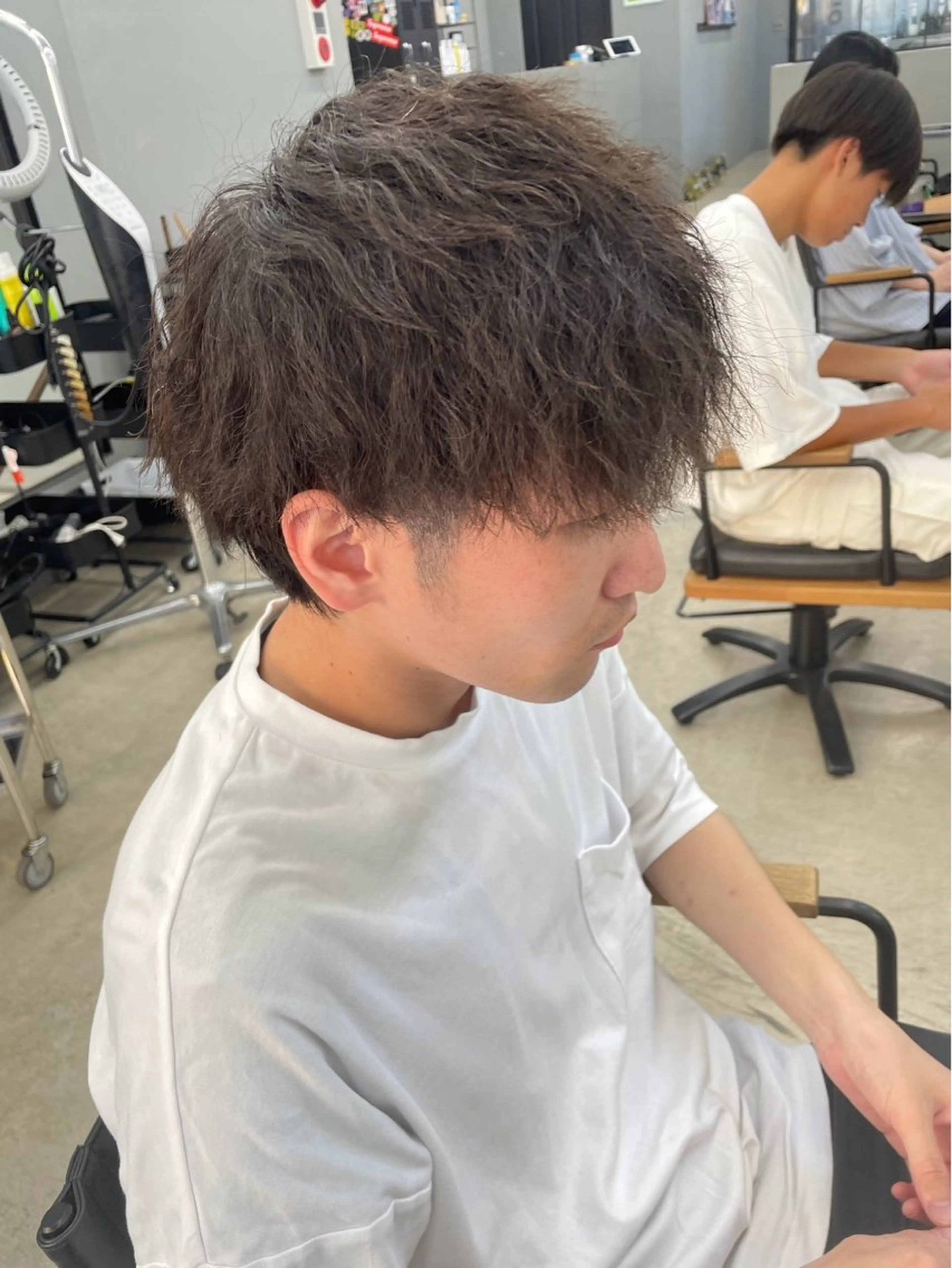 ショート パーマ メンズ カット パーマ メンズ専門サロン wokeのヘアスタイル