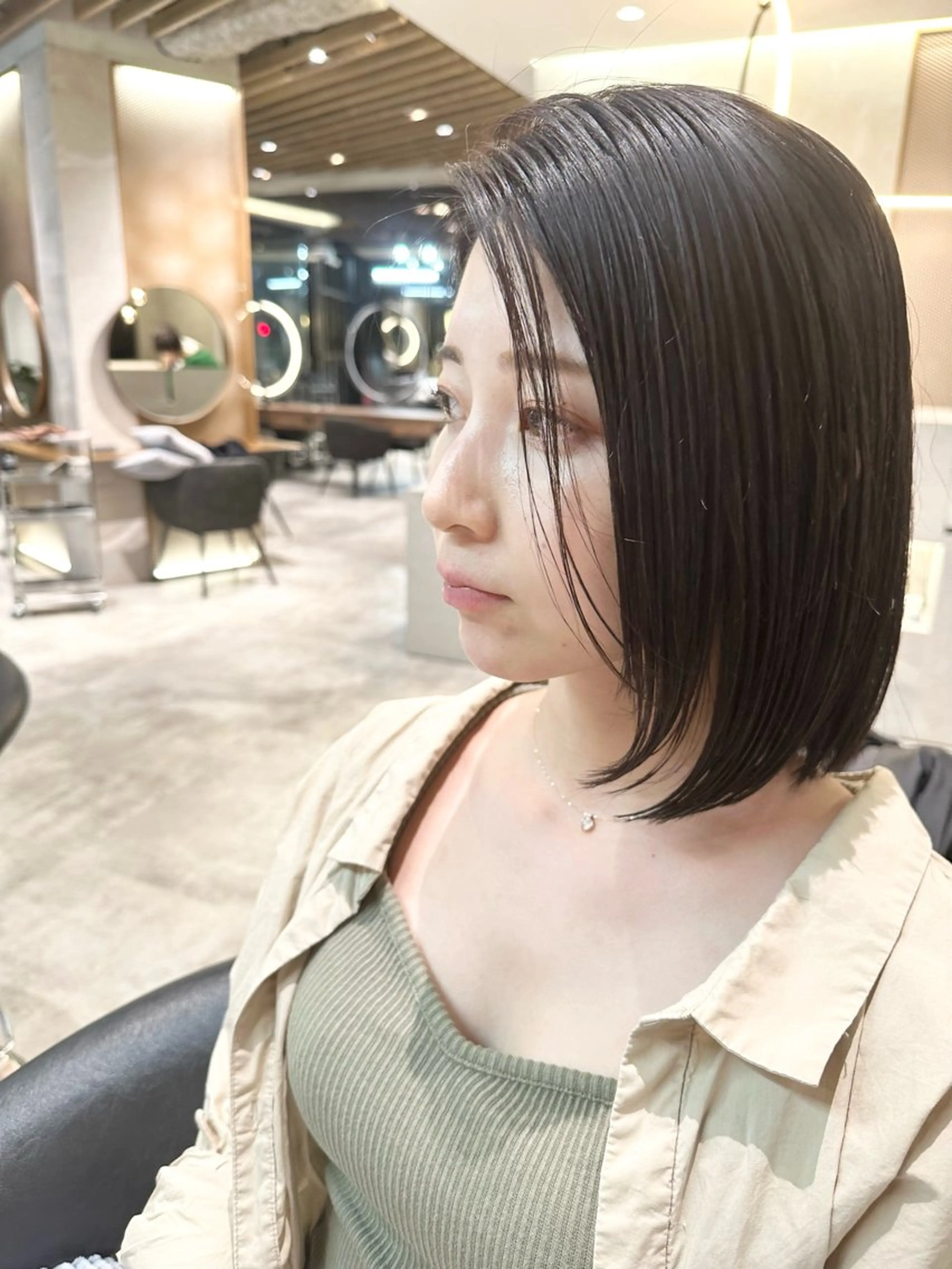 ミディアム ヘアカラー トリートメント ✨髪質改善✨ ✨ボブショート✨山木のヘアスタイル