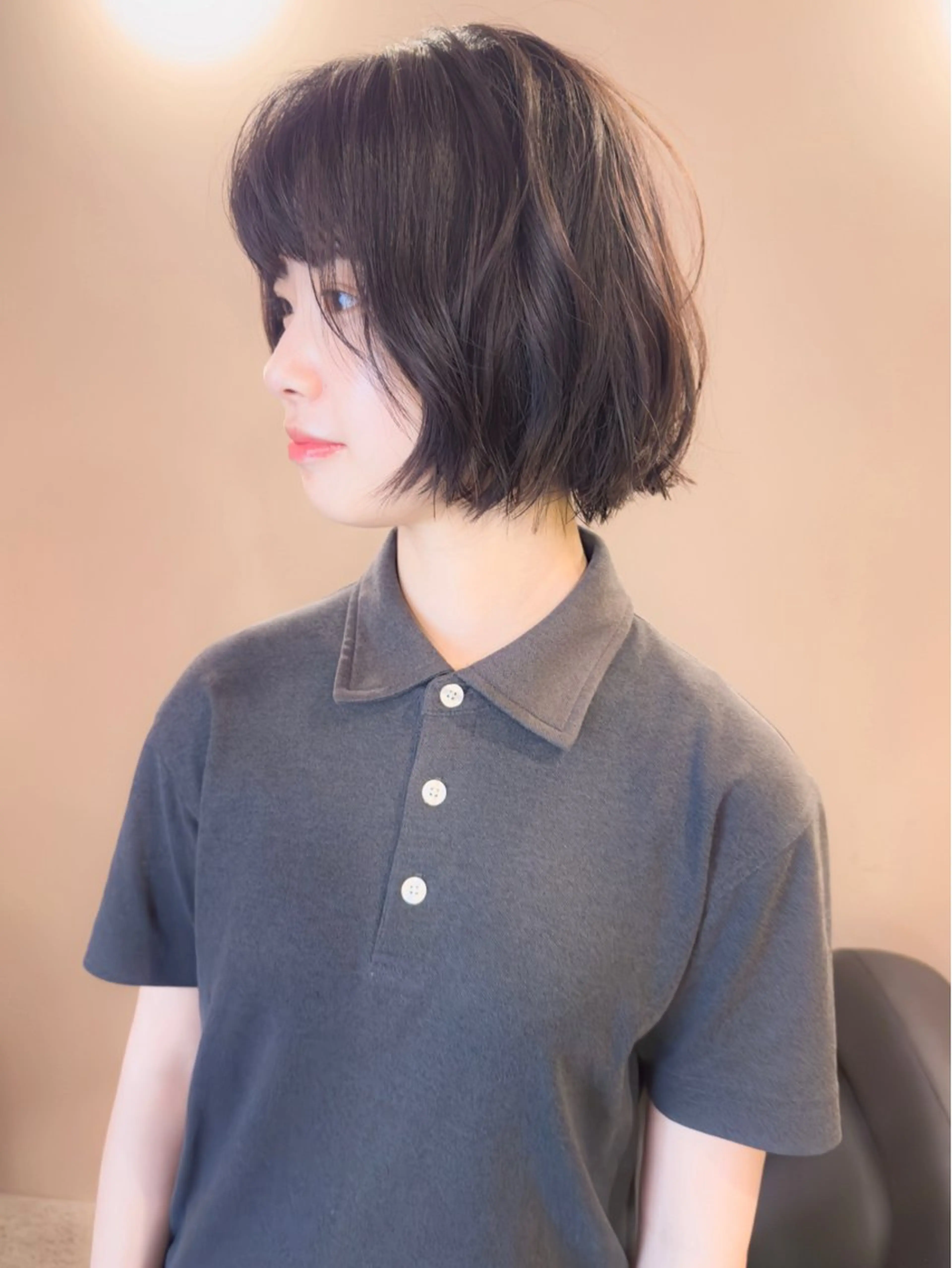 ショート カラー パーマ 艶髪ブリーチ 永井竜也のヘアスタイル