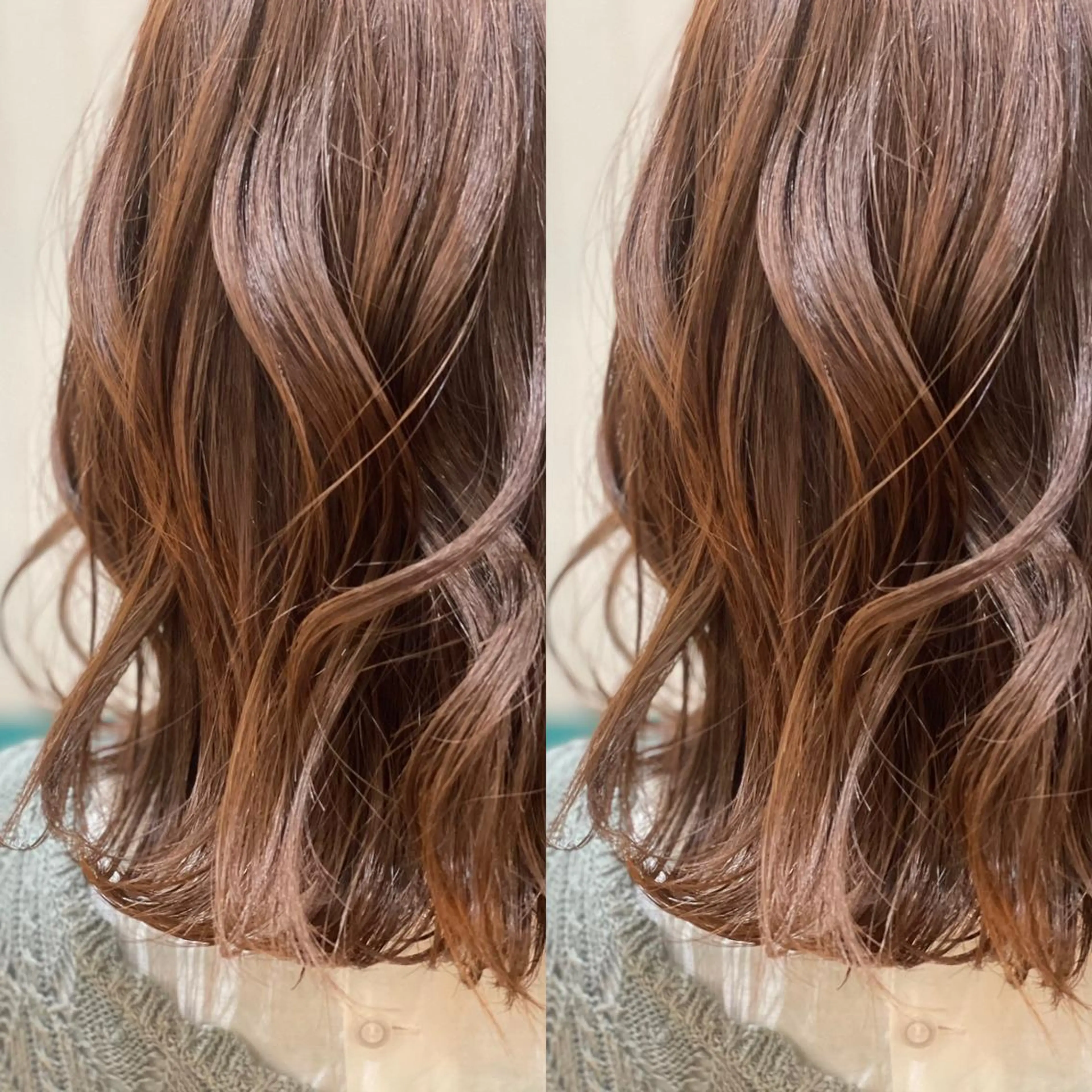 セミロング カラー ベージュカラー ミルクティーベージュ Snaly カラー特化ページのヘアスタイル