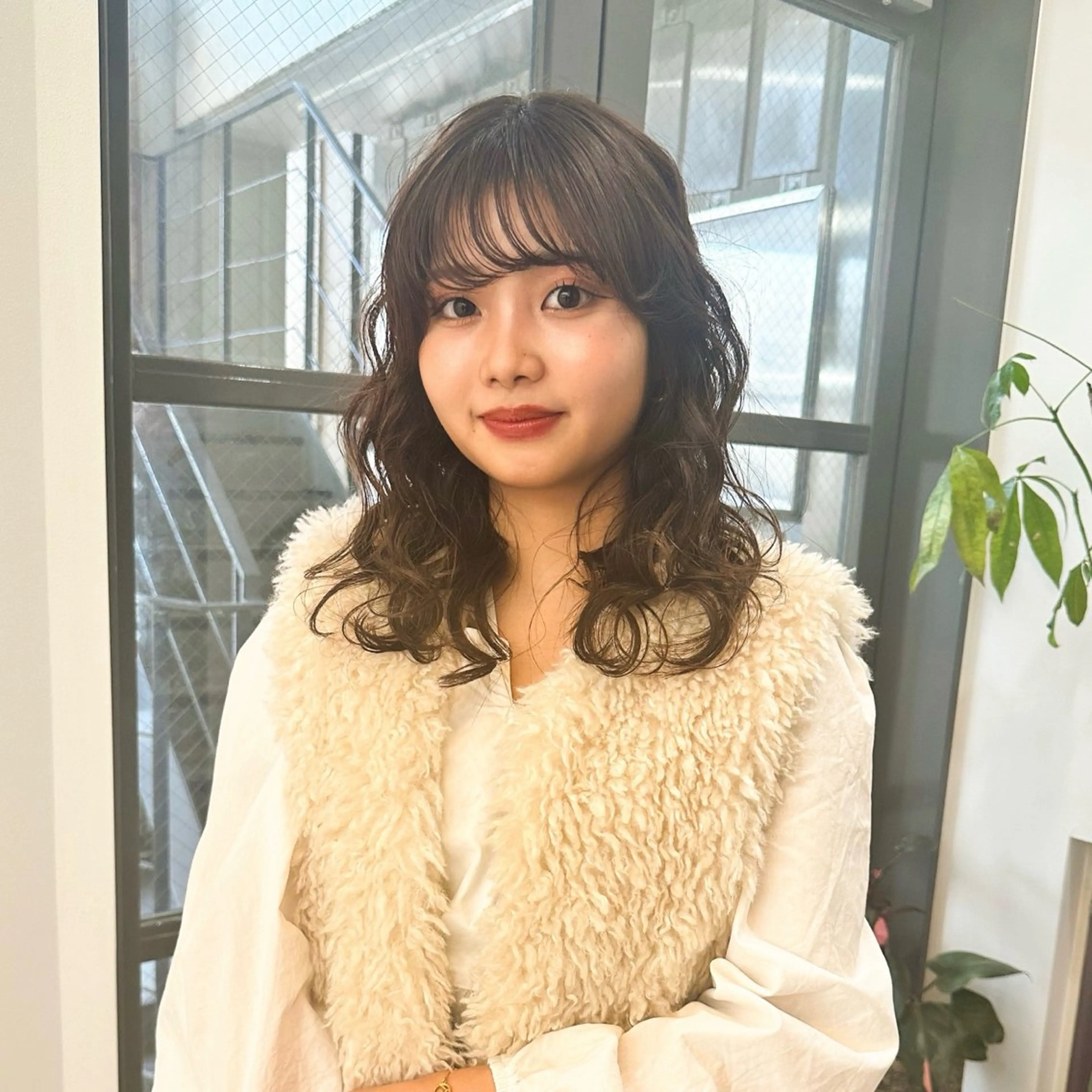 ミディアム パーマ カット パーマ 新宿パーマ美容師 〰️rika〰️のヘアスタイル