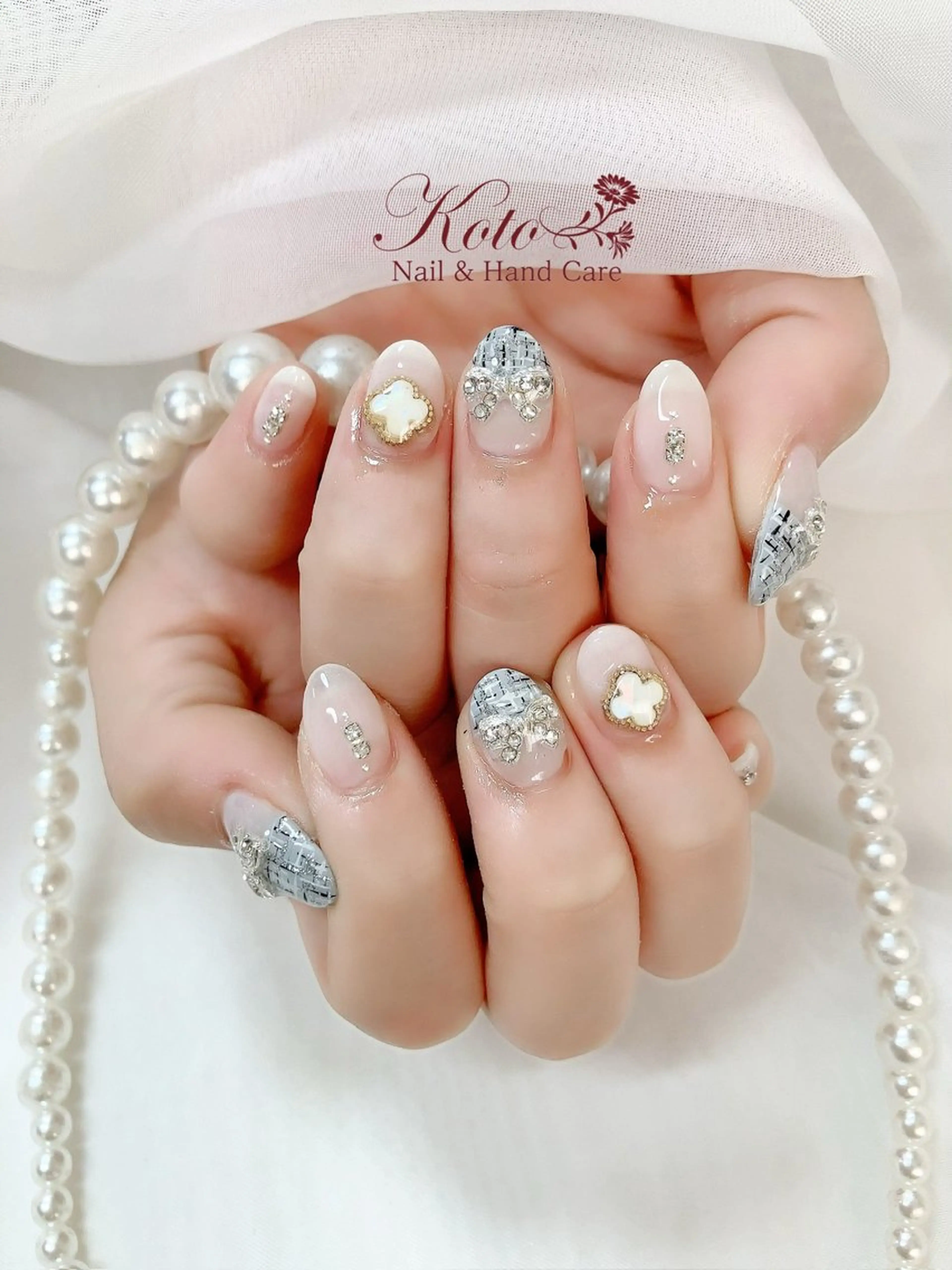 ネイル 長さ出し ジェルネイル 持ち込み ニュアンスネイル 赤色 Risa ネイルサロンKOTOのネイルデザイン