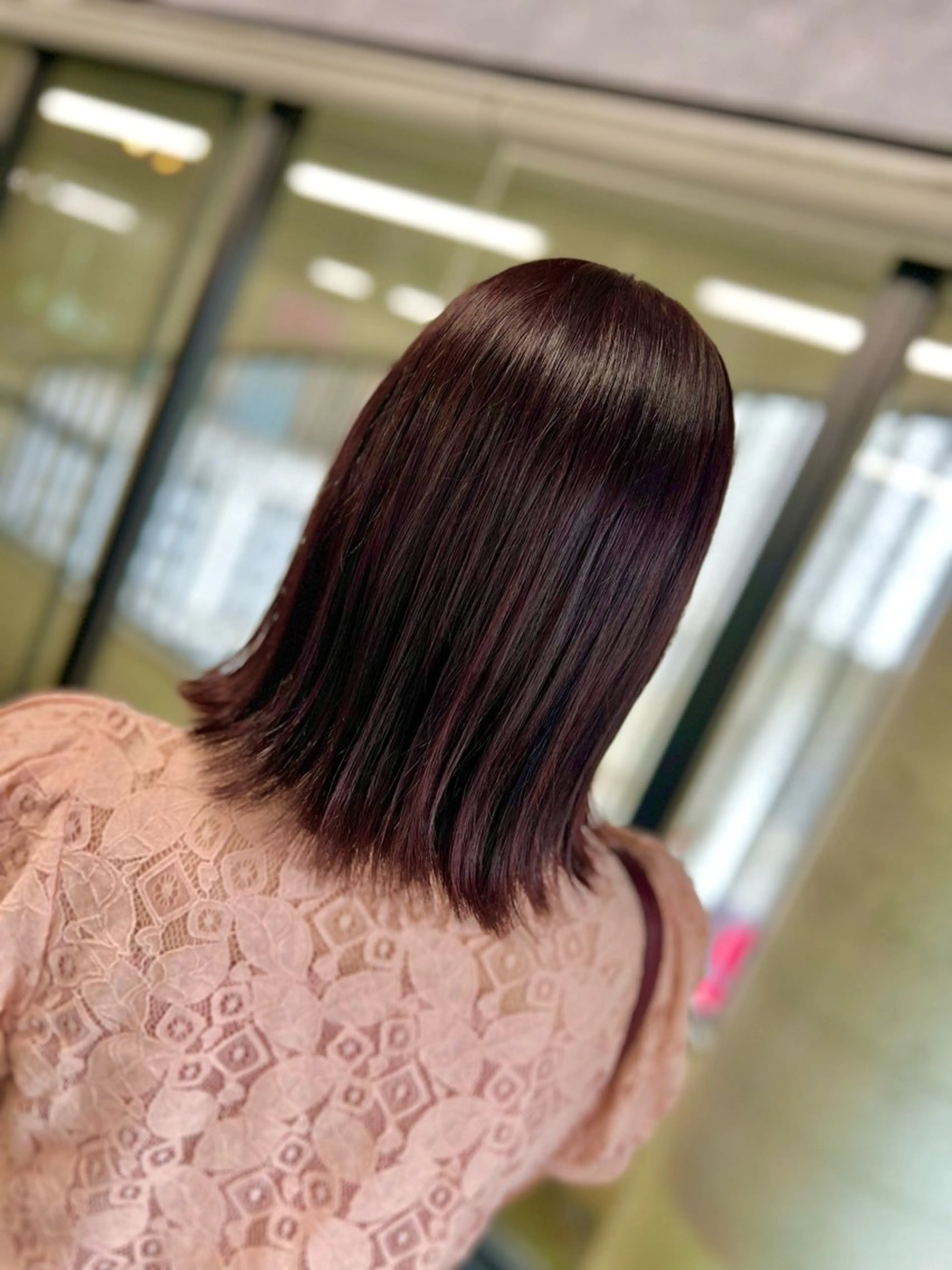 ミディアム カラー 透明感カラー イルミナカラー ルビー ヘアカラー トリートメント Style Tのヘアスタイル