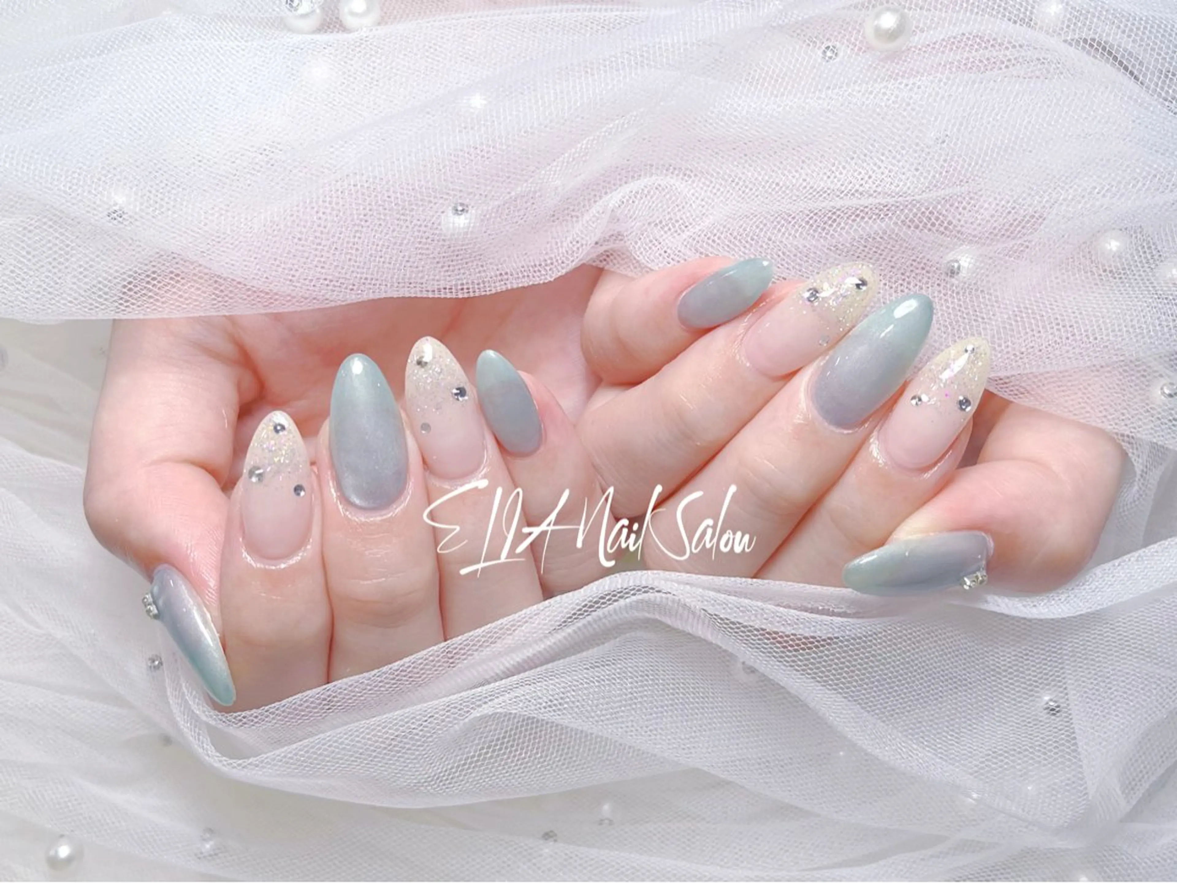 ミディアム ハンドネイル ハンドケア ELIA【エリア】 nailsalonのネイルデザイン