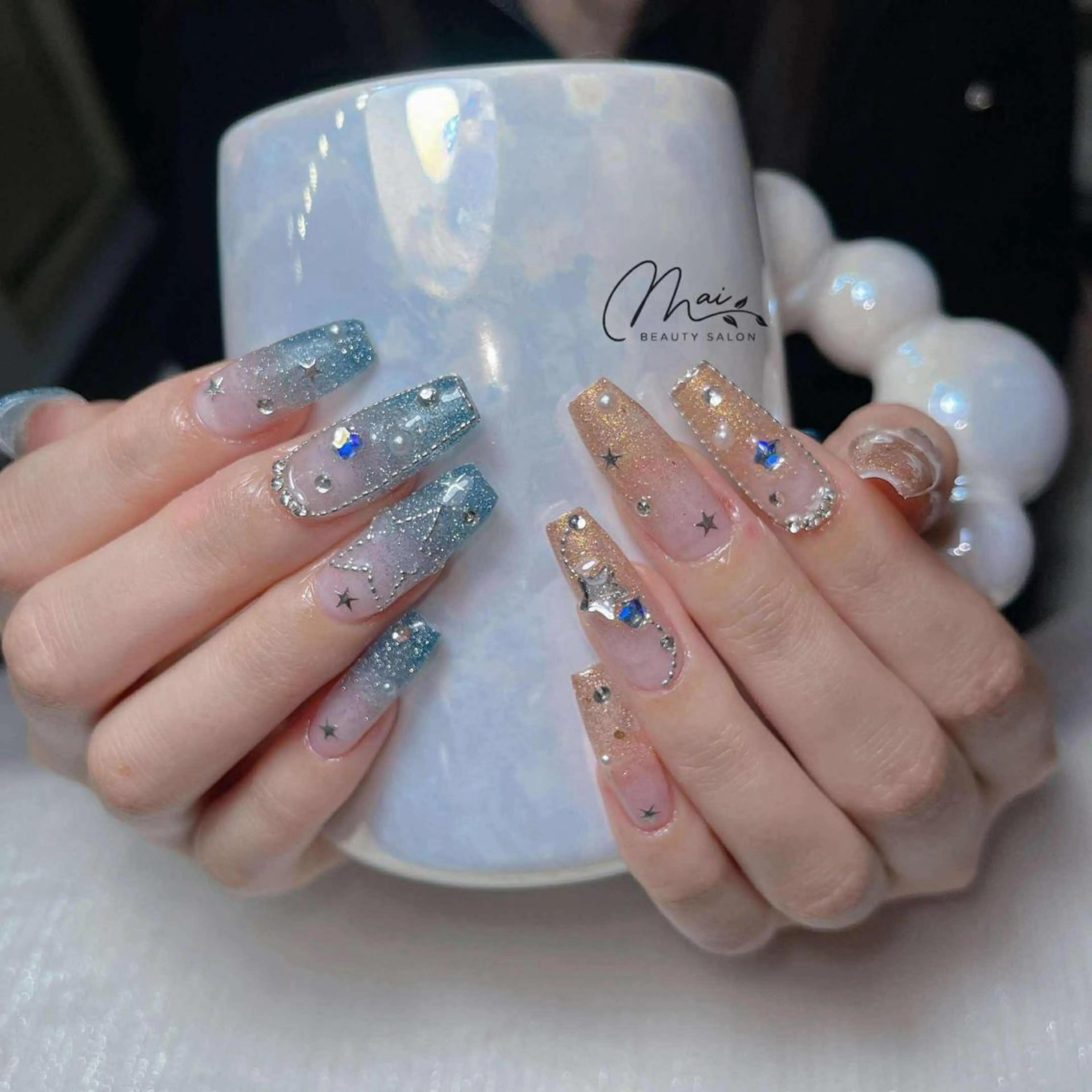 ネイル フットネイル ジェルネイル マグネットネイル パラジェル ワンホンネイル MaiBeauty DanHiのネイルデザイン