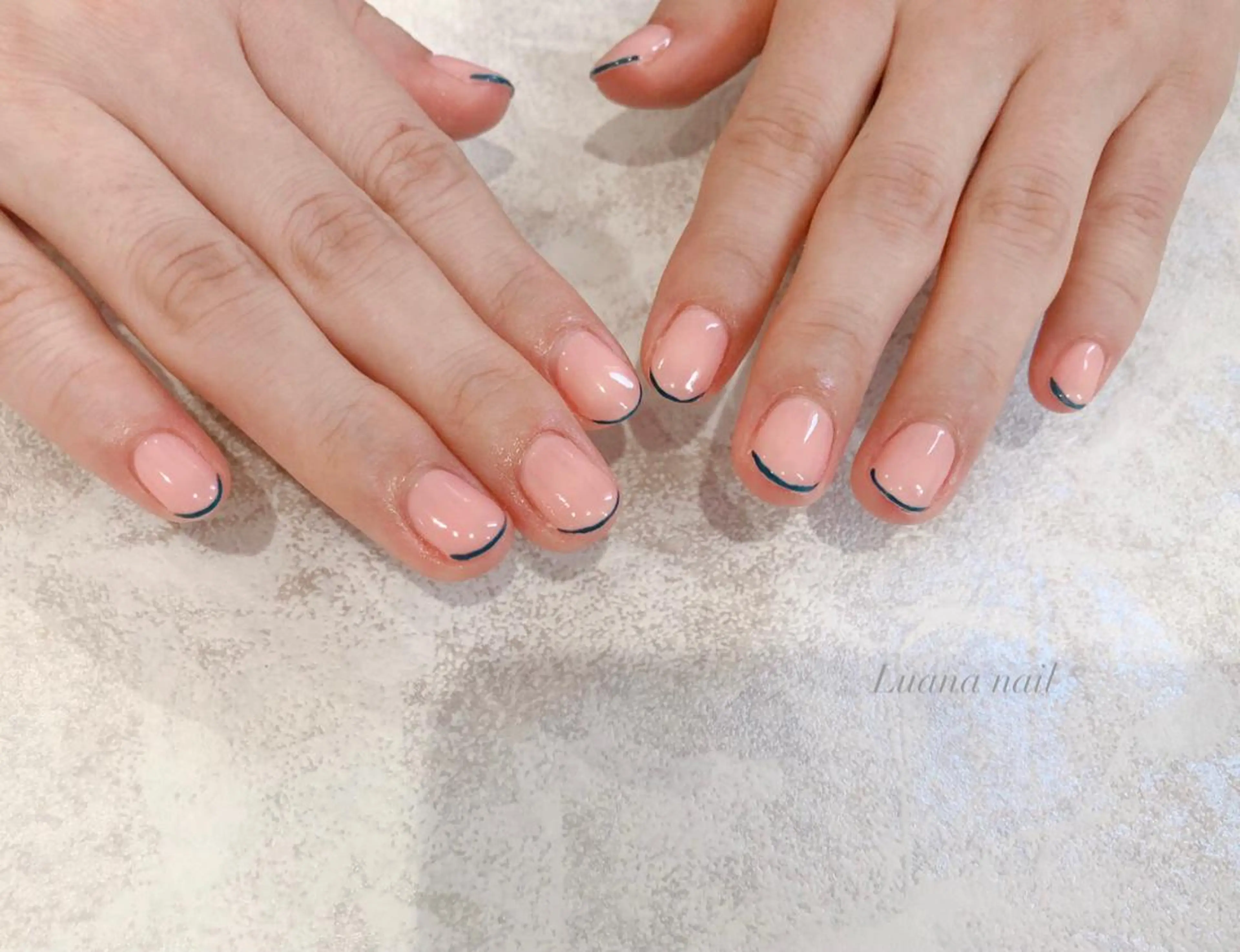 ショート キッズ ネイル フレンチネイル オフィスネイル シンプルネイル ブライダルネイル Luana nail (ルアナネイル)のネイルデザイン