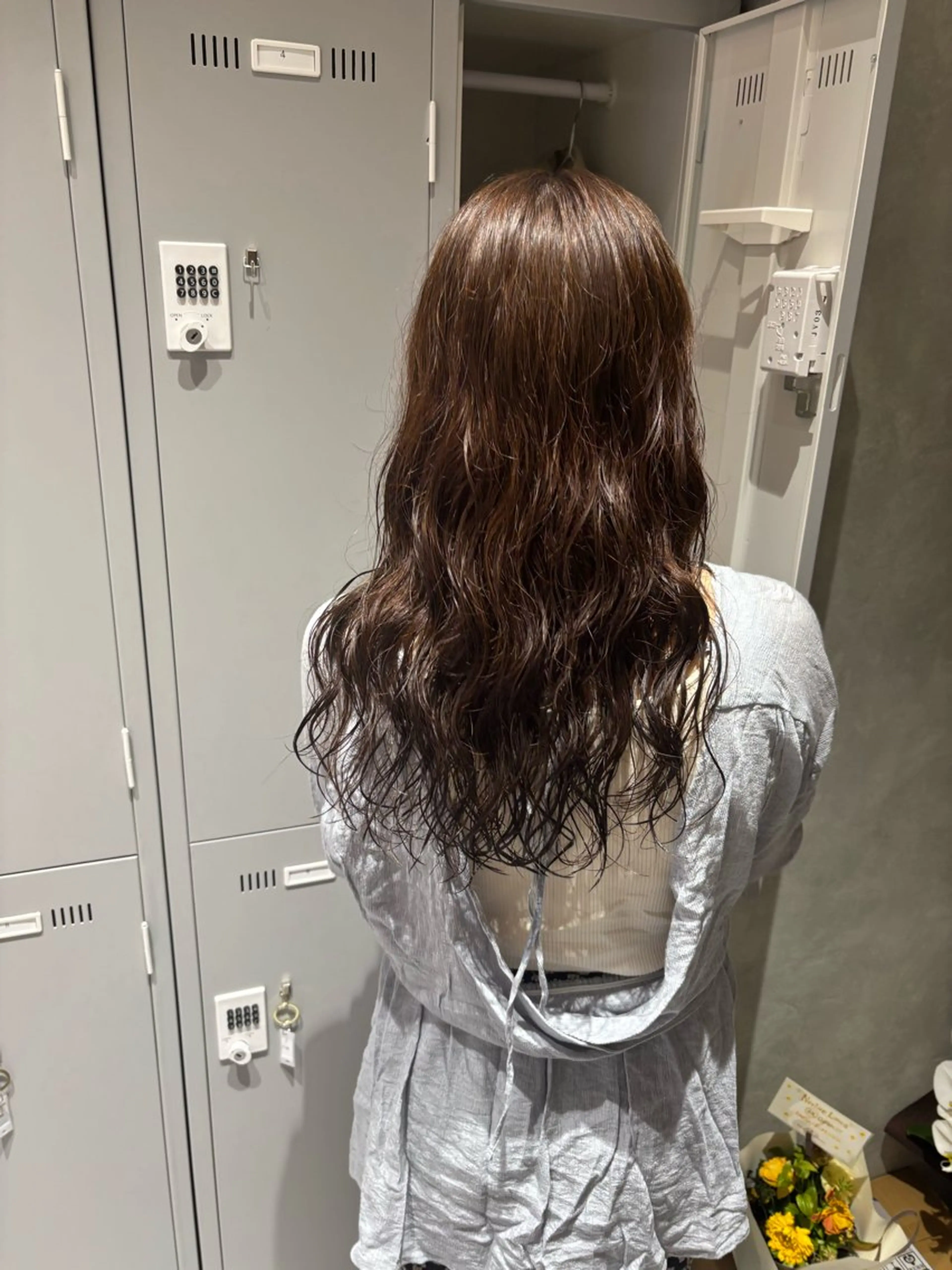 セミロング セミロングパーマ カット パーマ トリートメント 大久保 愛のヘアスタイル