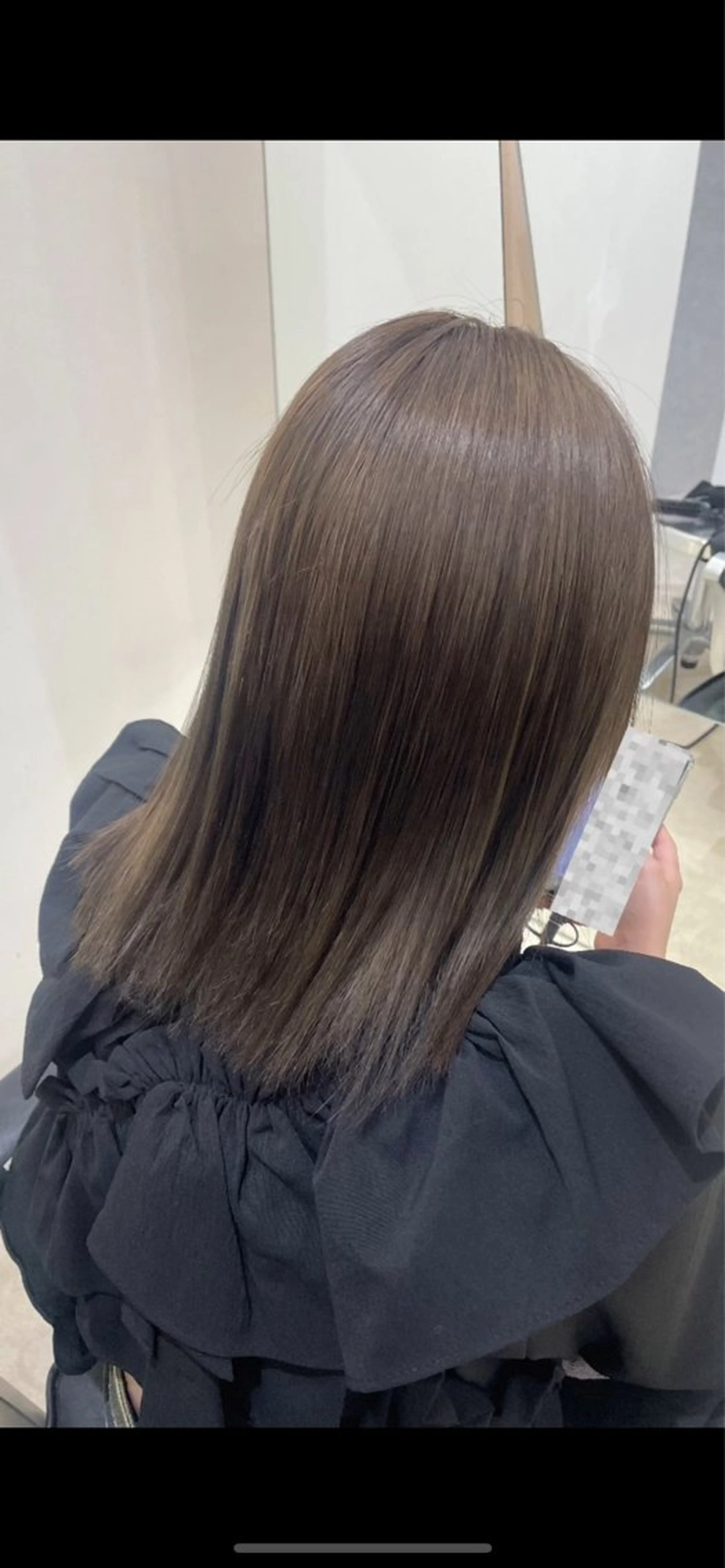ミディアム カラー ヘアカラー トリートメント 水野 咲のヘアスタイル