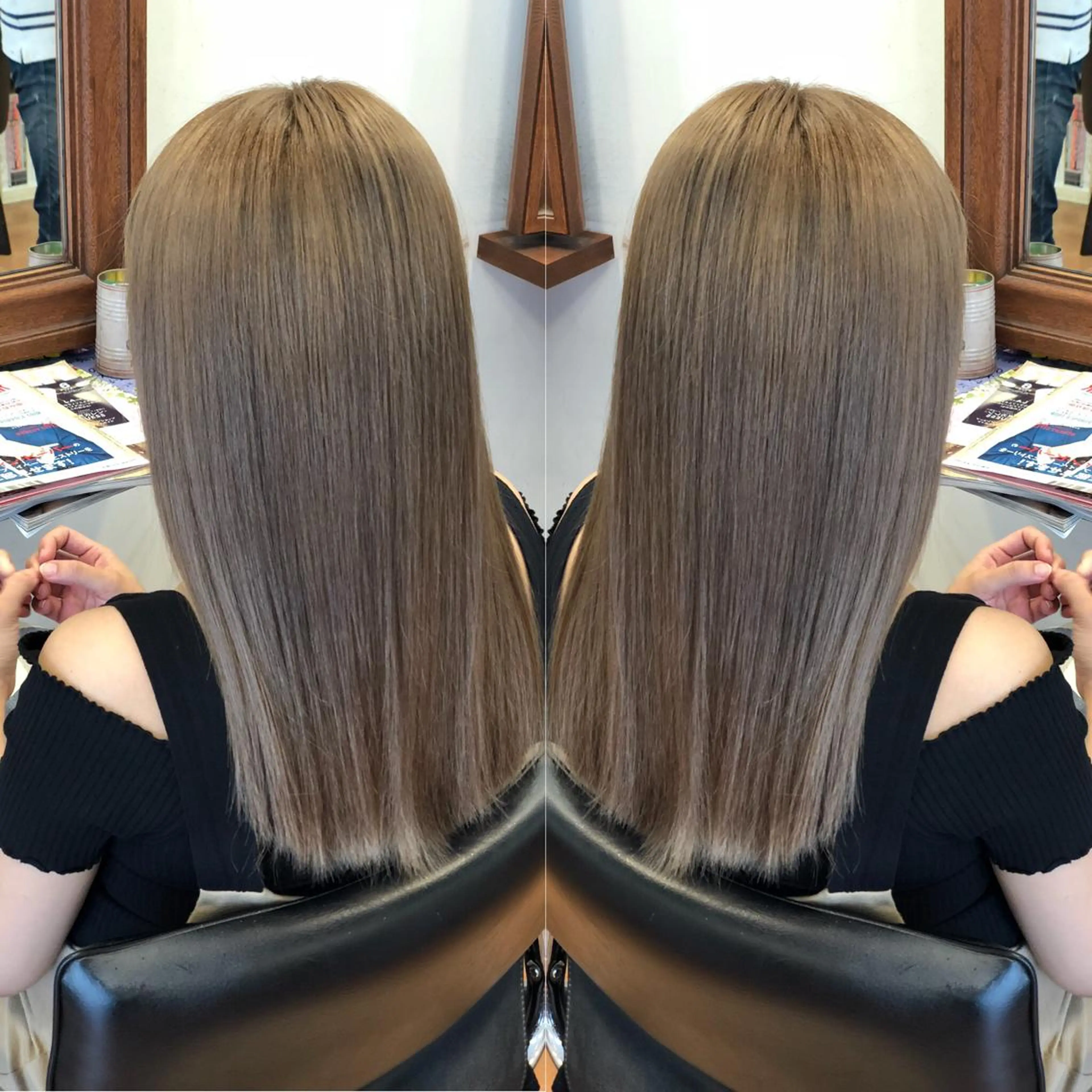 セミロング ヘアカラー トリートメント LOCO Ko-kiのヘアスタイル