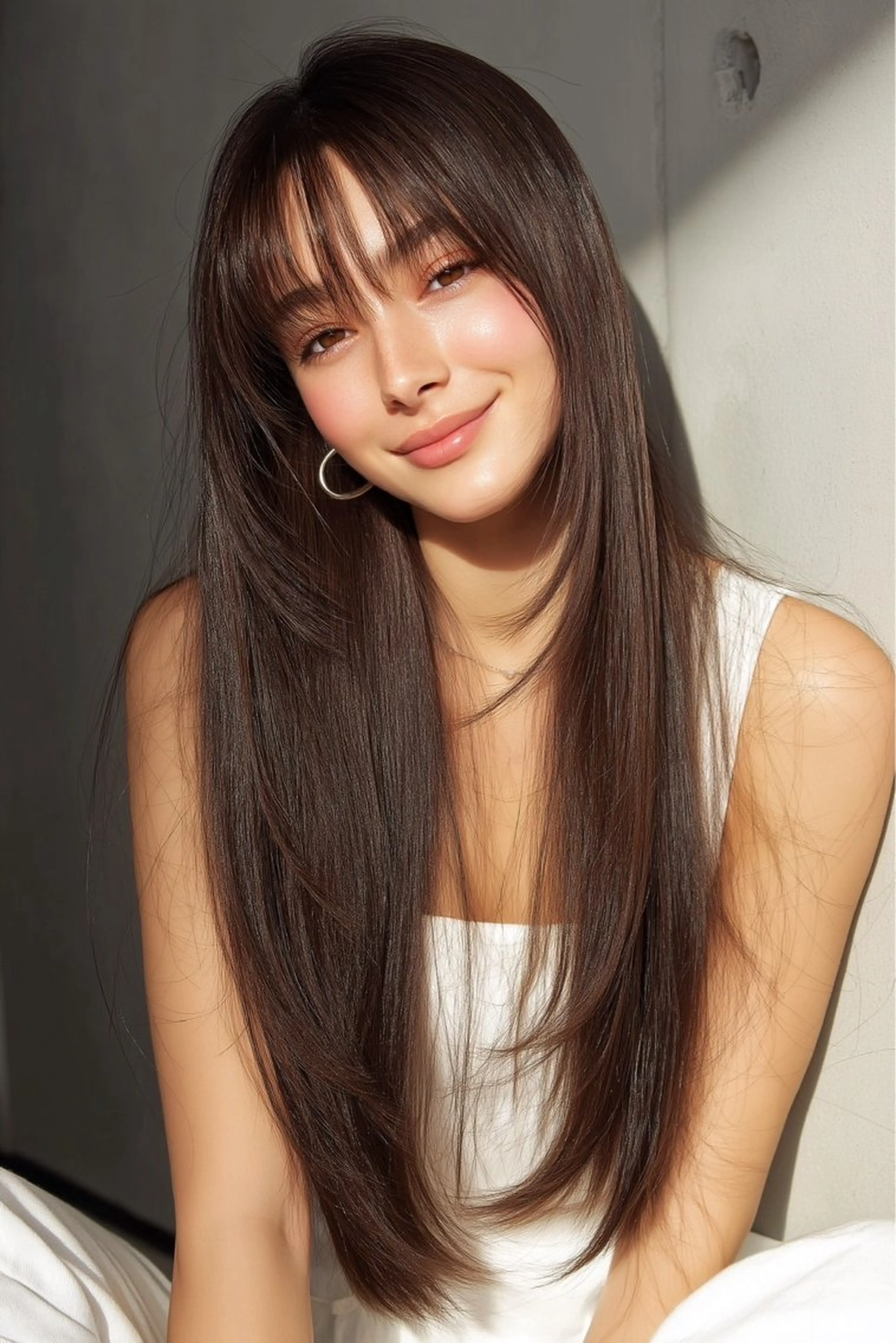 ロング Ɛ>暗髪➕ピンク/ hiroki︎<3のヘアスタイル