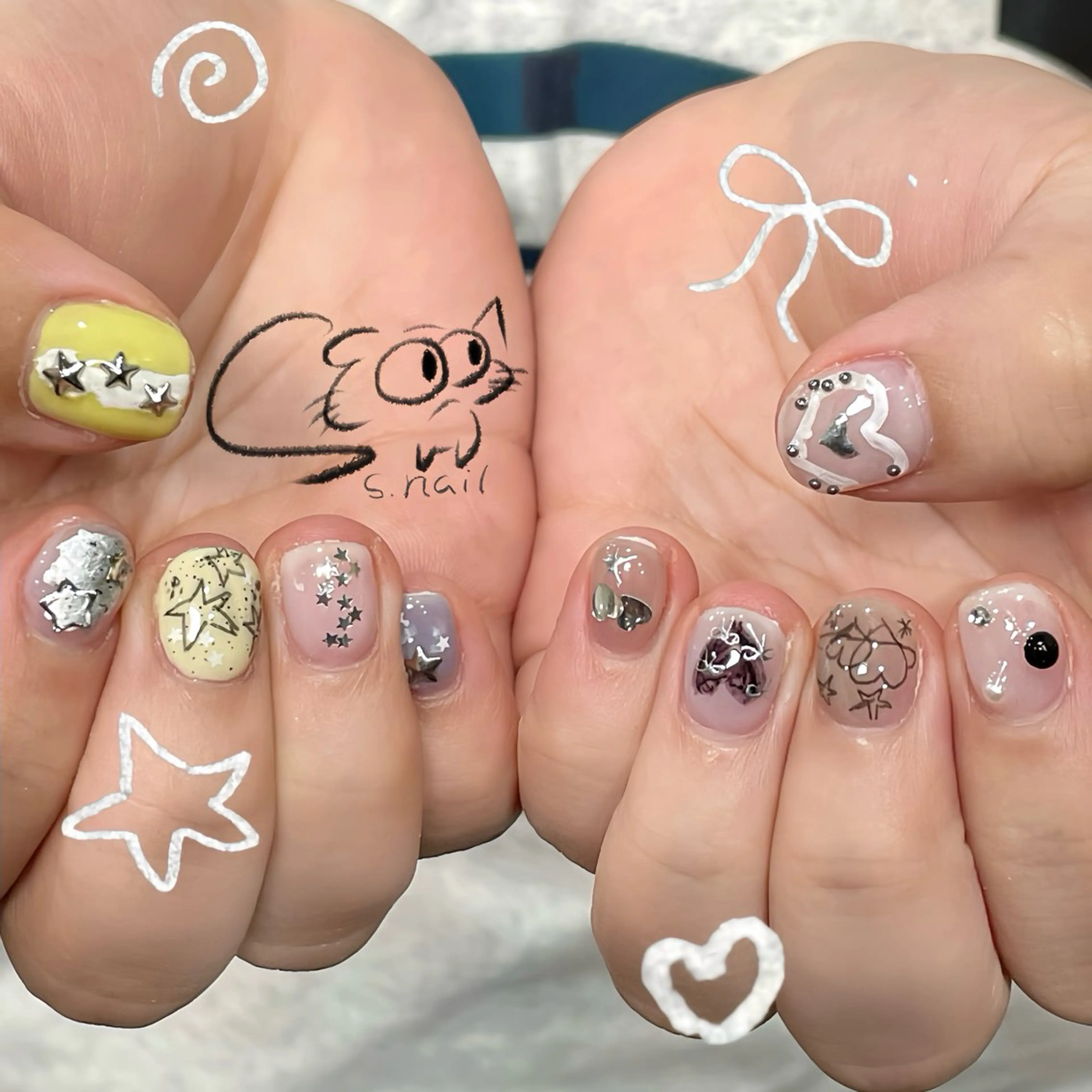ネイル チークネイル フレンチネイル グラデーション マグネットネイル ワンカラーネイル ハンドネイル S.nail所属・S.nail _のネイルデザイン