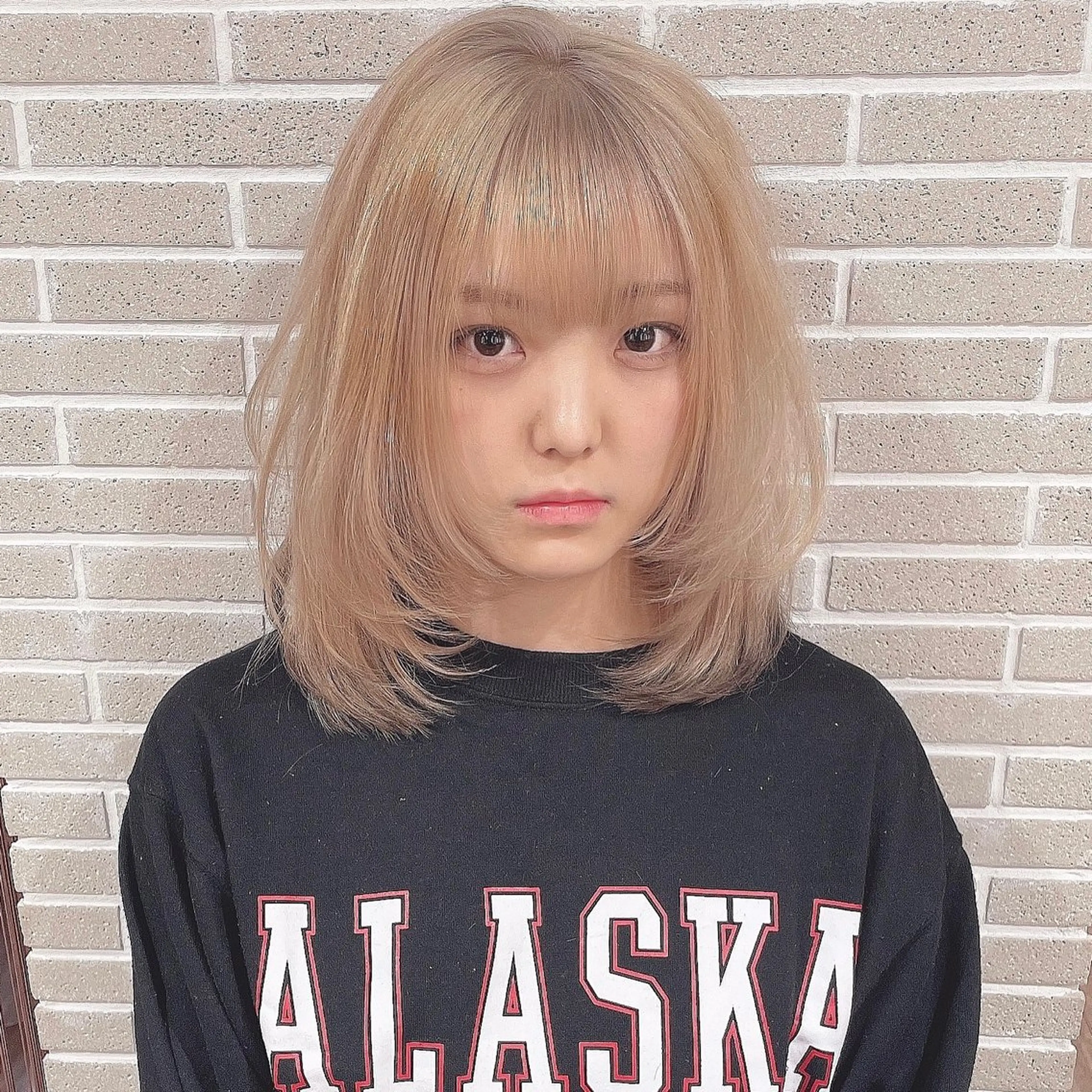 ミディアム カラー ヘアカラー レイヤー/ボブ/ ブリーチ/溝口誠二のヘアスタイル