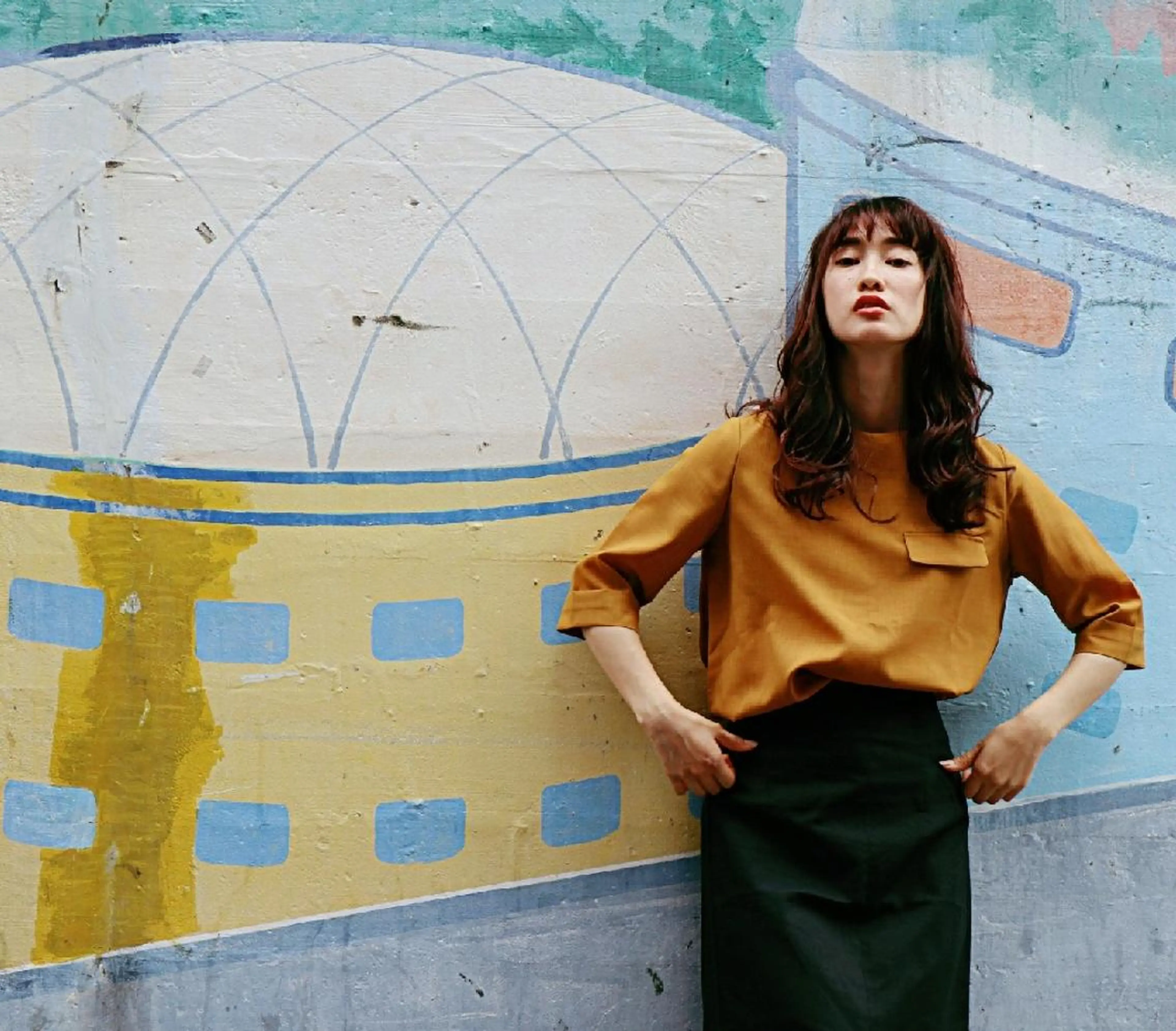 セミロング カラー パーマ アディクシーカラー イルミナカラー LAMP HAIR  ランプヘアー所属・徳永 博志のヘアスタイル