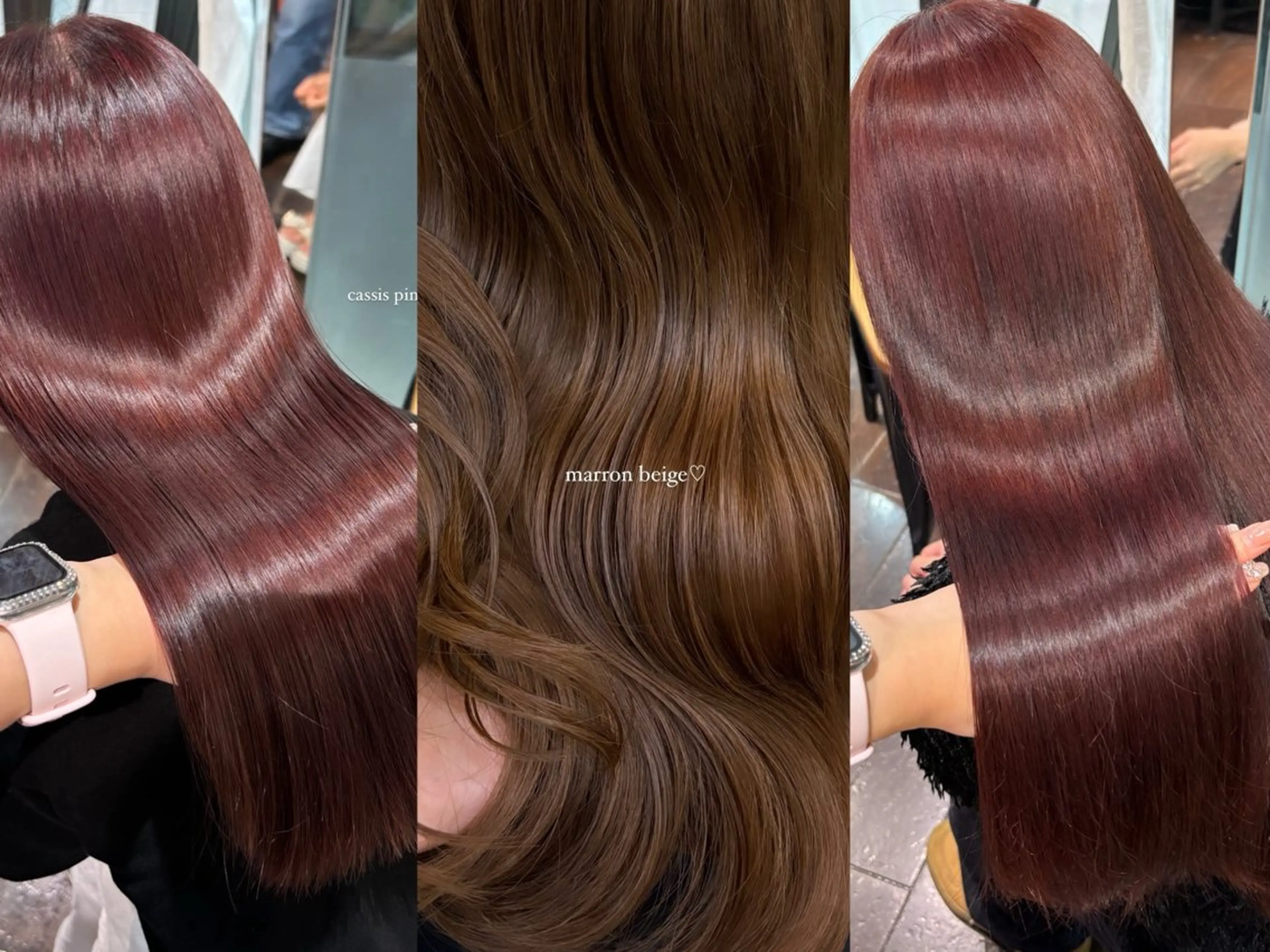 カラー ベージュカラー 黒髪 ブリーチ ブルーカラー ブルーブラック ヘアカラー ZESTbis/ Kanami🪐💕のマツエク・マツパデザイン