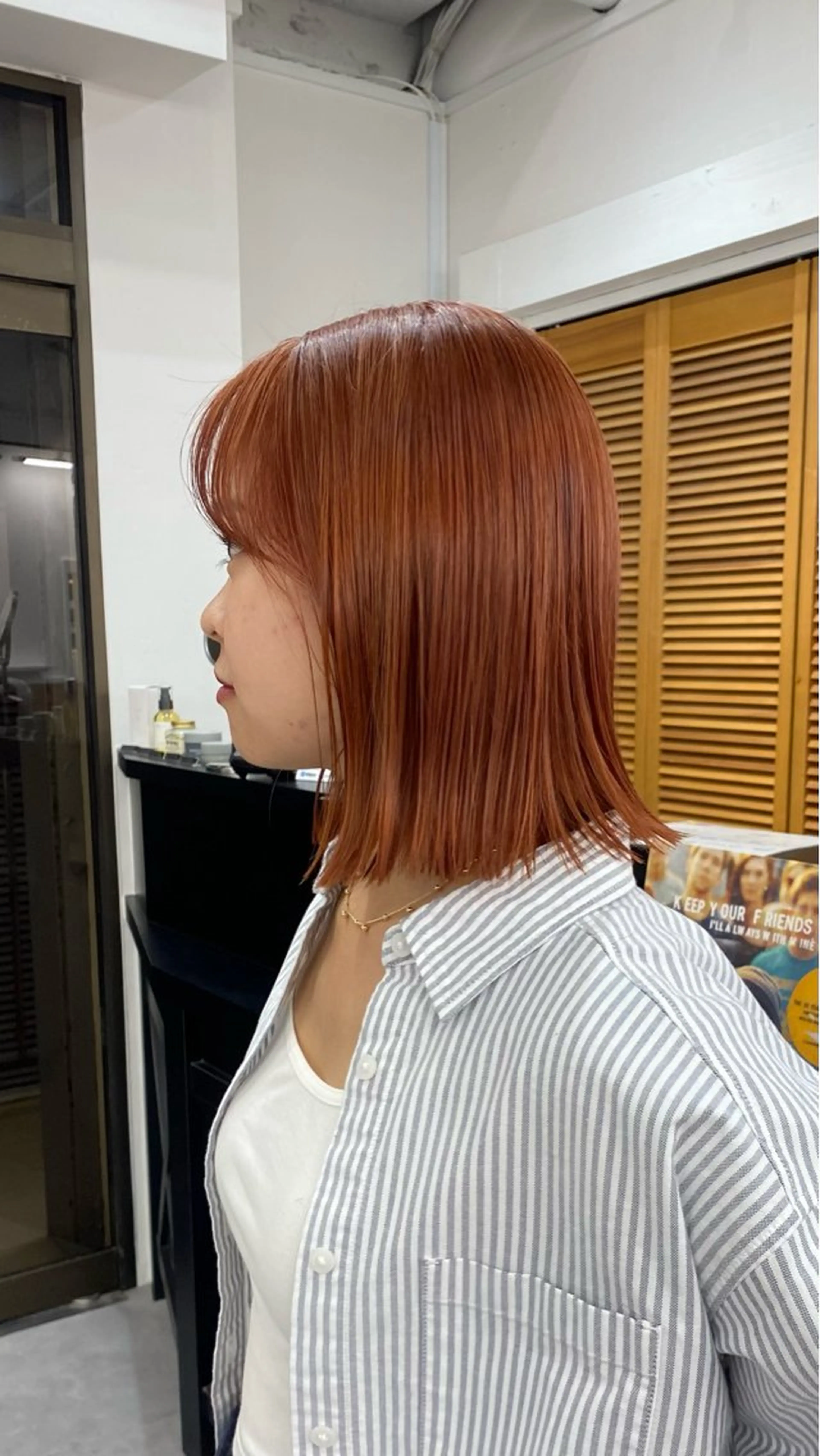 ミディアム カット ヘアカラー トリートメント ボブ/透明感カラー /サナ🌼のヘアスタイル