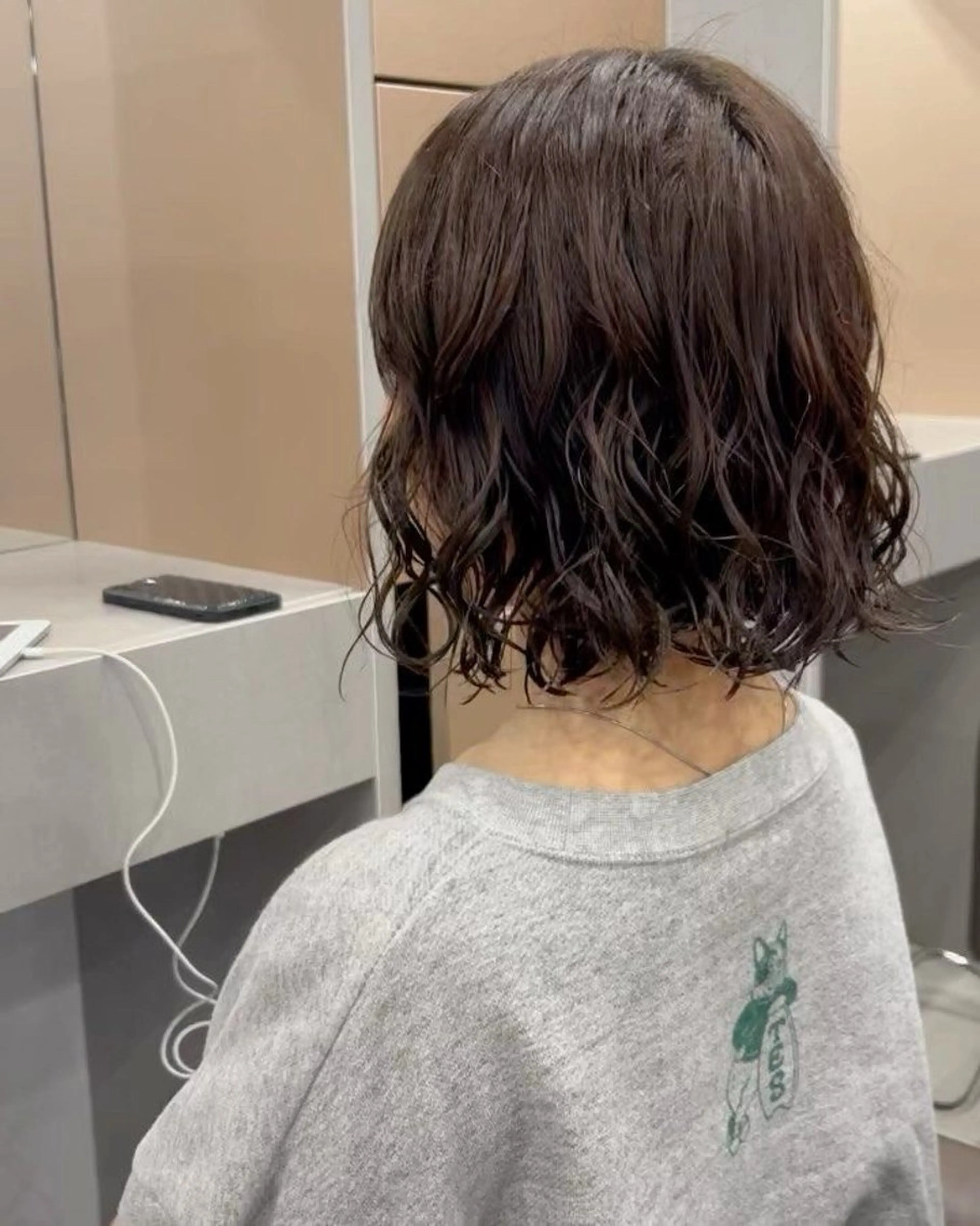ショート パーマ ショート/ボブ/透明 感カラー🎀　emiのヘアスタイル