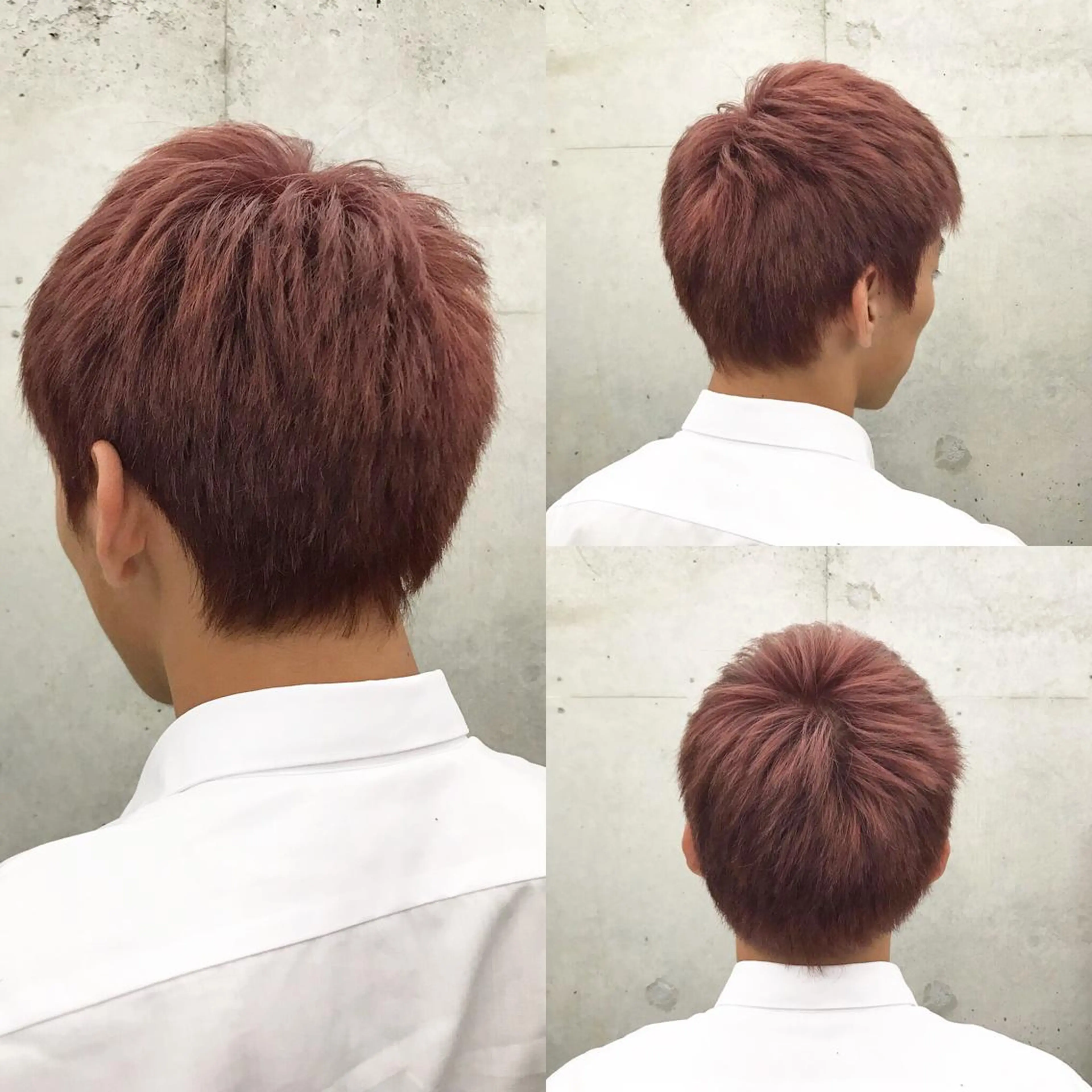 ショート カラー メンズ メンズブリーチ ブリーチ ケアブリーチ ピンクカラー ショートヘア カット ヘアカラー トリートメント ✂︎ウルフ・ショート ✂︎MIKUNIのヘアスタイル