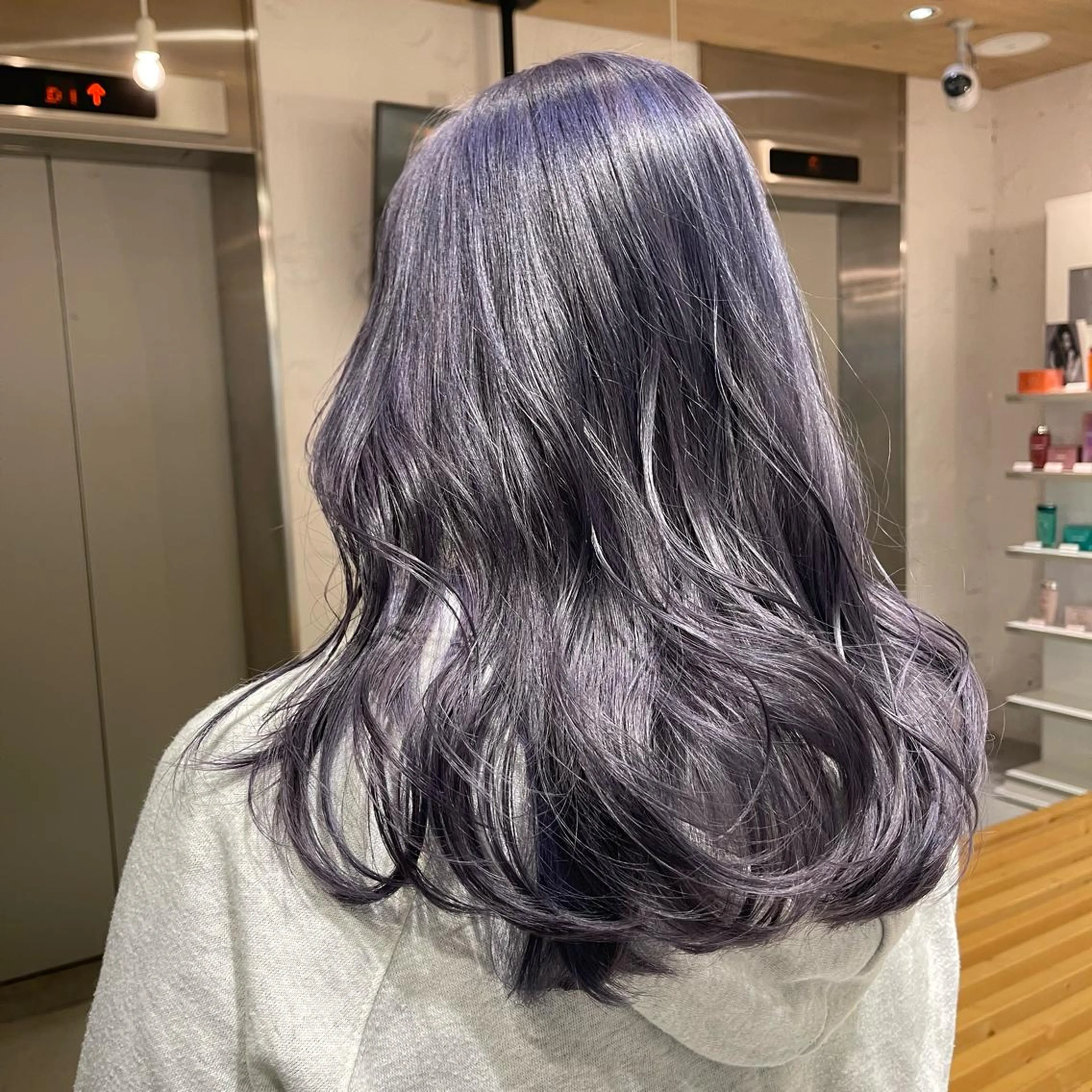セミロング カラー ヘアカラー トリートメント lunty miichiのヘアスタイル
