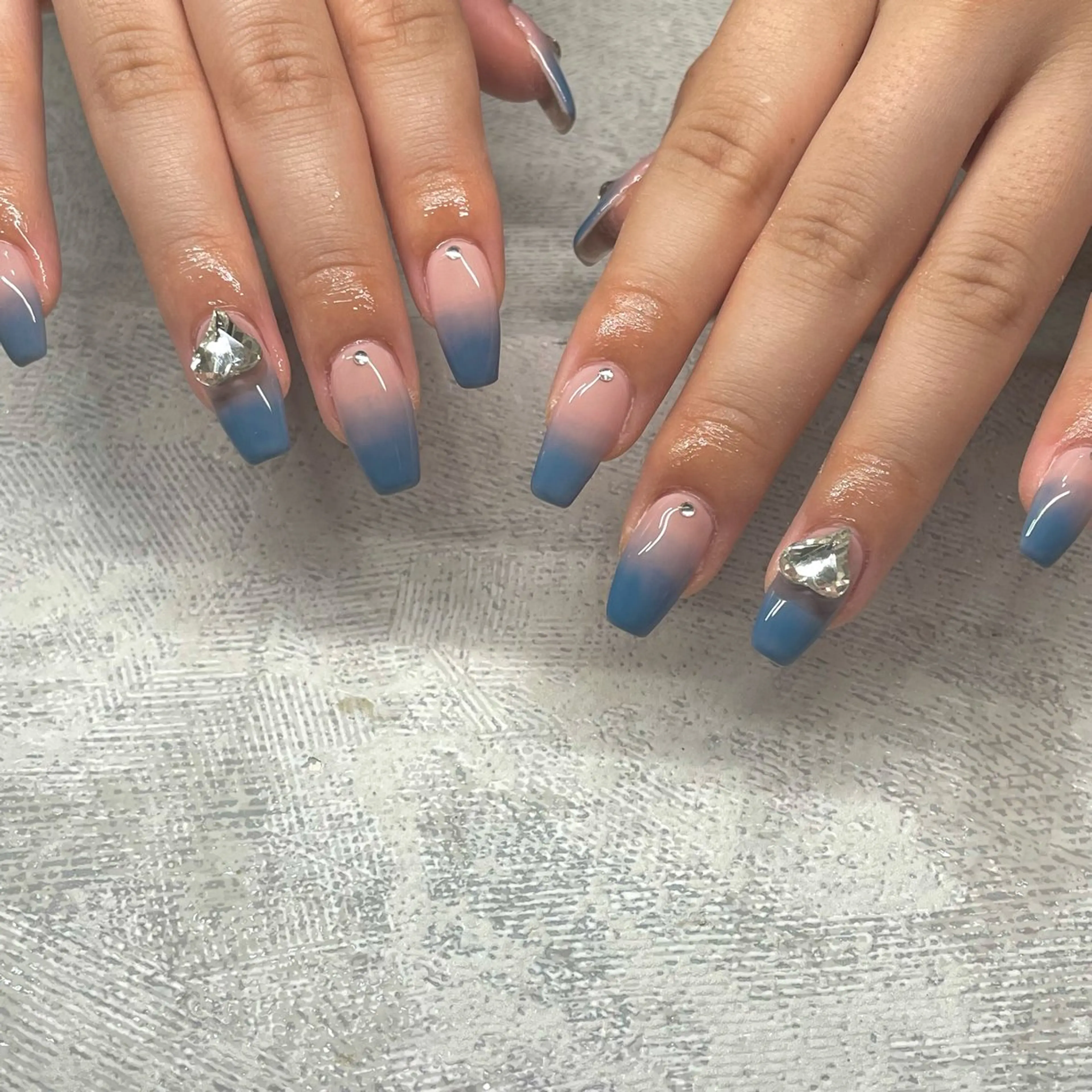 ネイル ハート ハンドネイル ハンドケア nailsalon SuMILEのネイルデザイン
