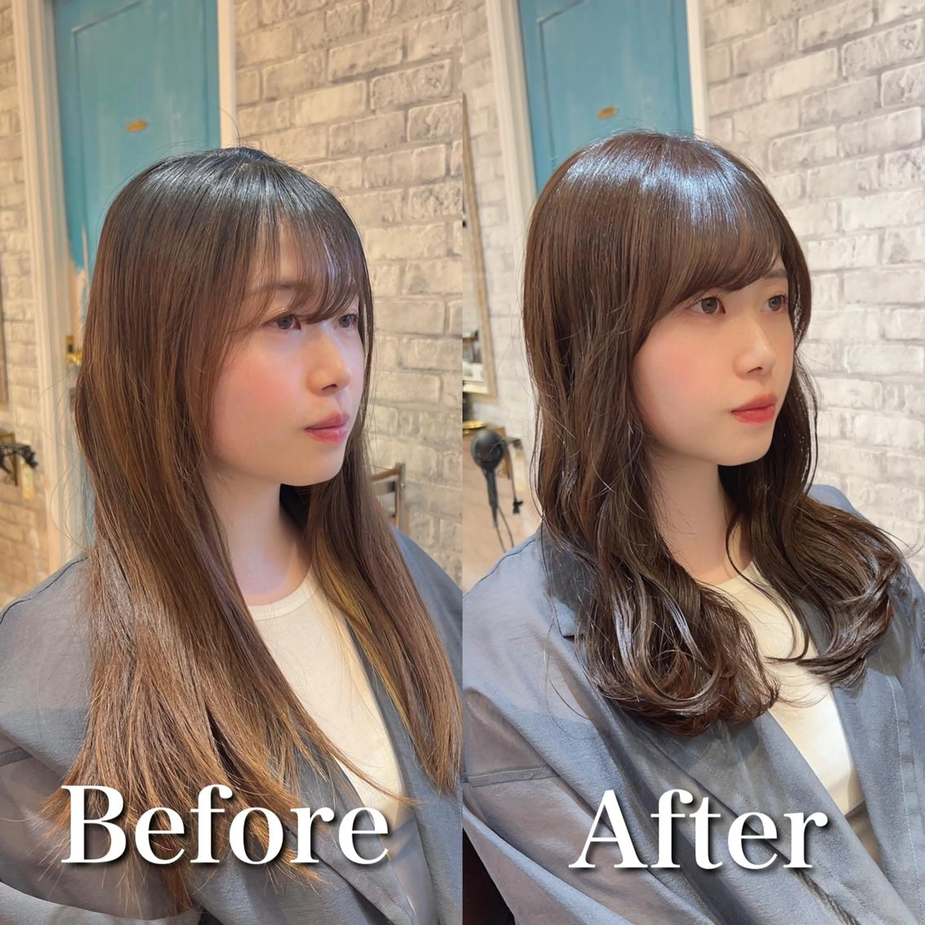 ミディアム カラー モテ前髪 タゴメ シンヤのヘアスタイル