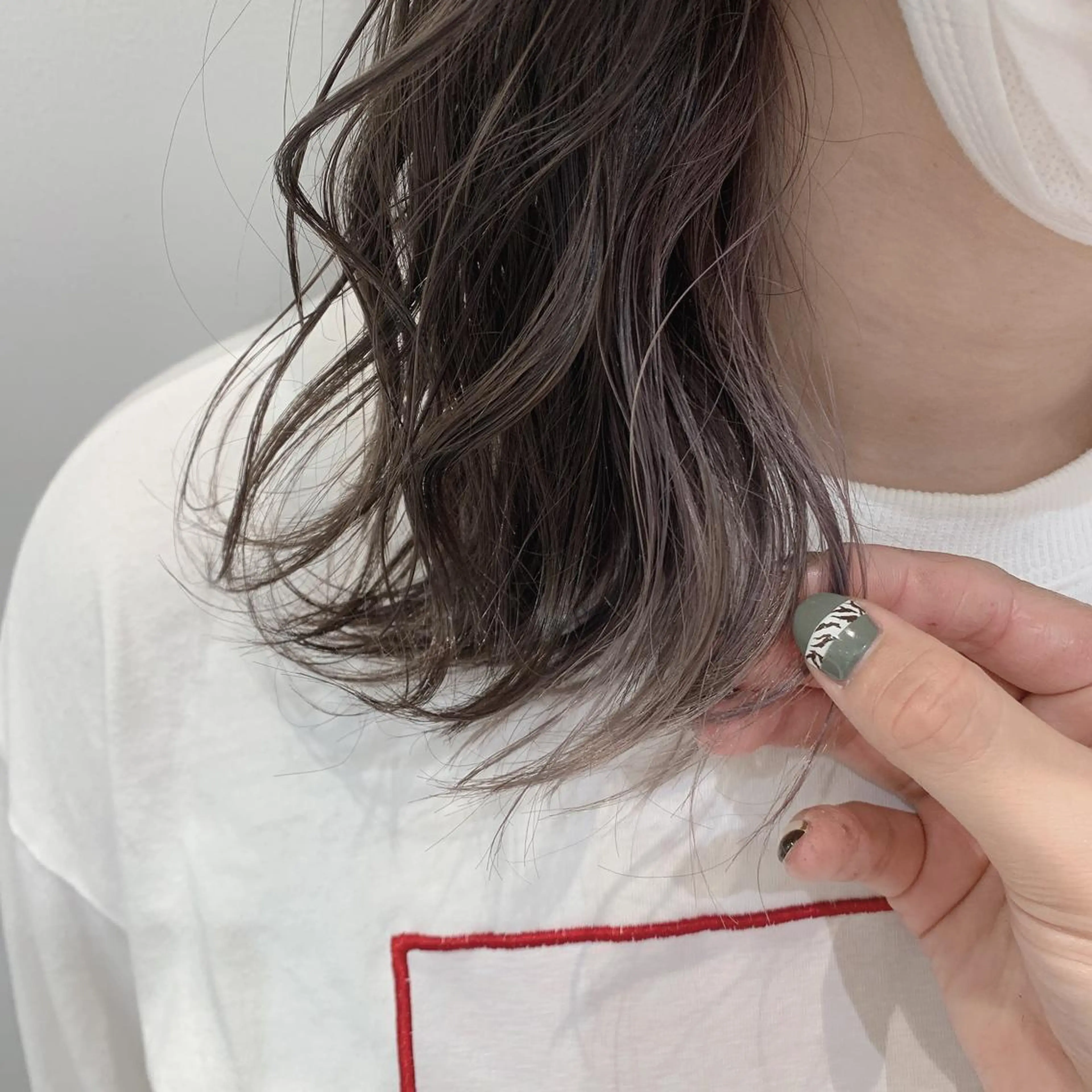 ミディアム カラー グレージュ インナーカラー ヘアカラー トリートメント 🦖鶴岡香純🦖 産休中のヘアスタイル