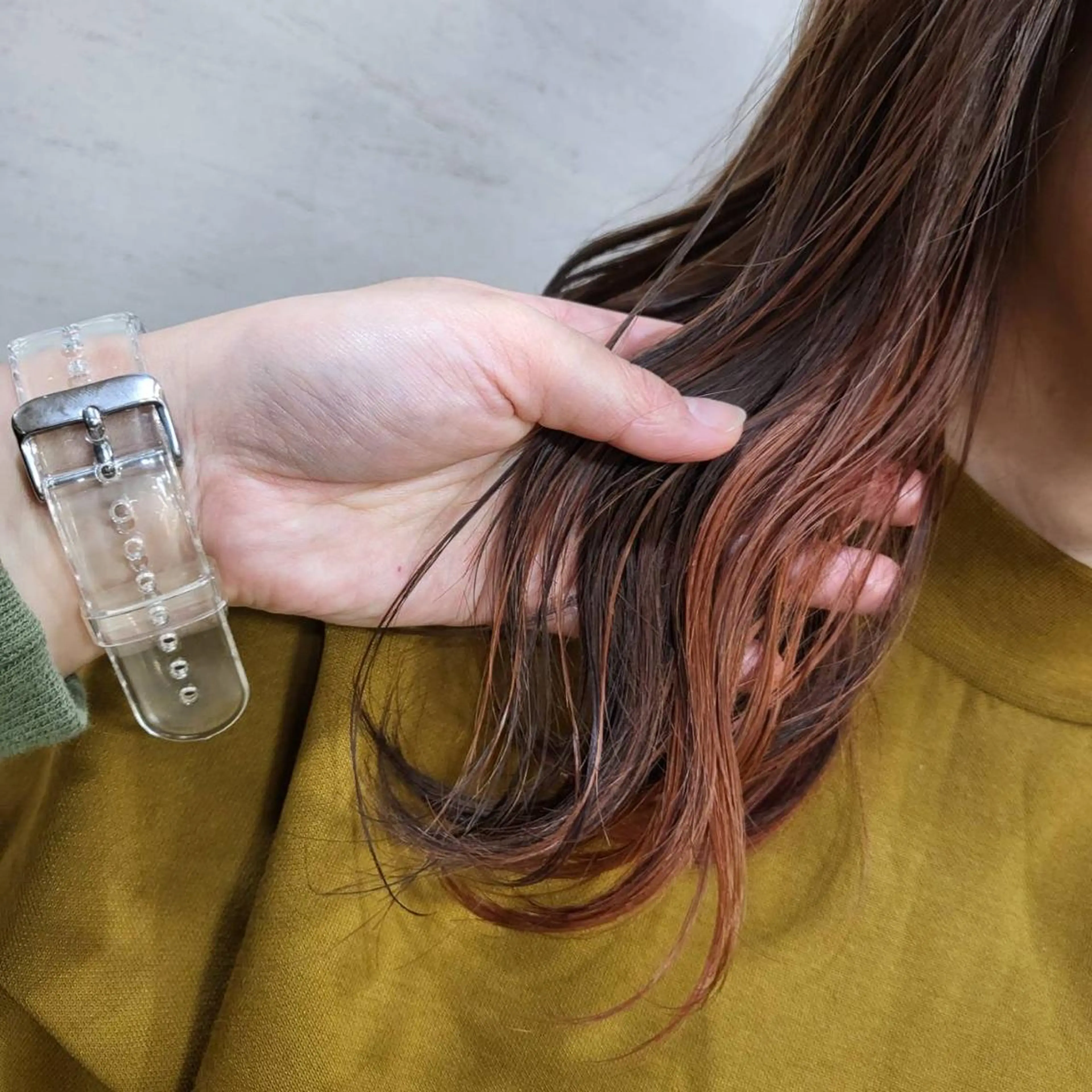 ロング カラー ハイトーン/暖色/ 眉/メイク/Rinaのヘアスタイル