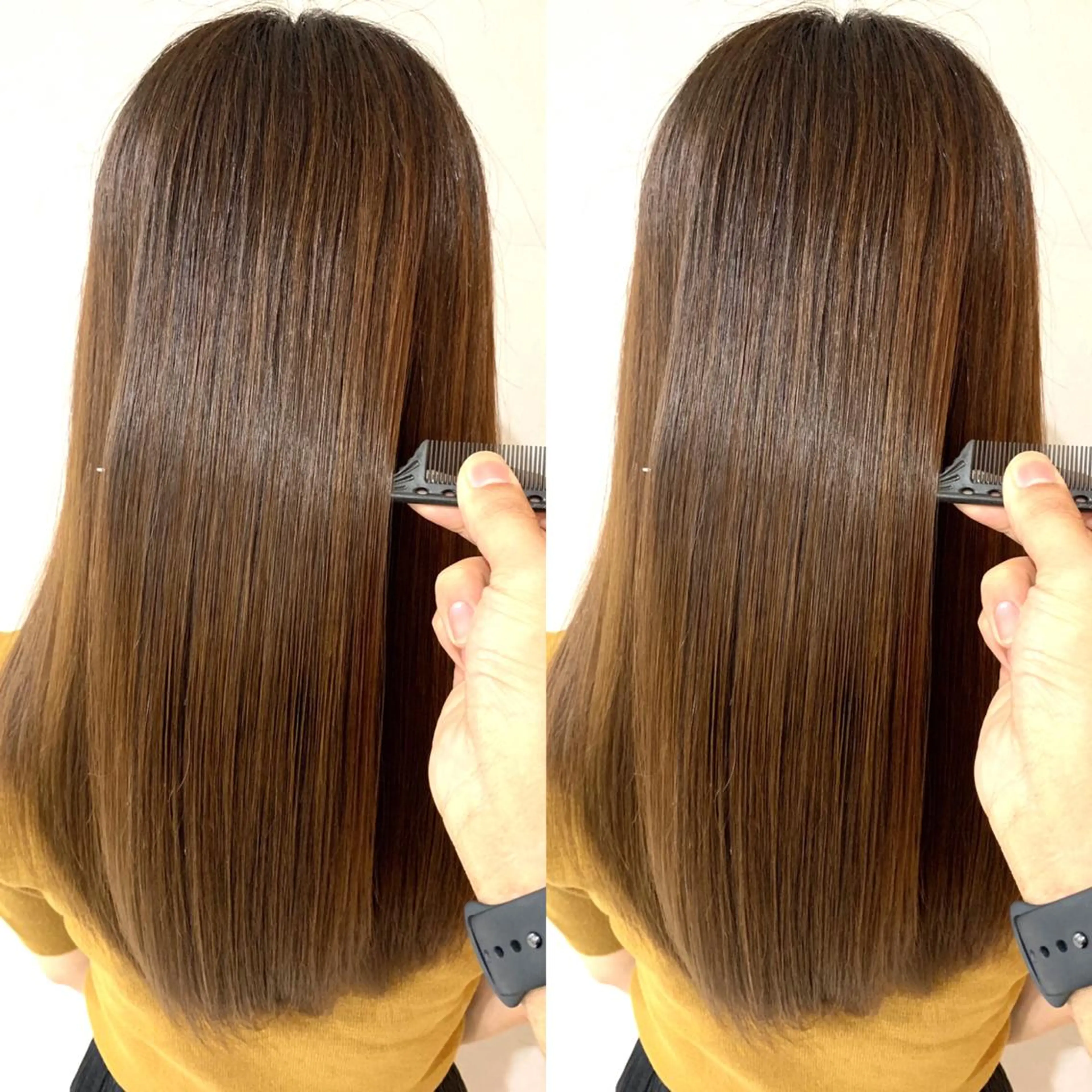 ロング 髪質改善 貸切サロンのヘアスタイル