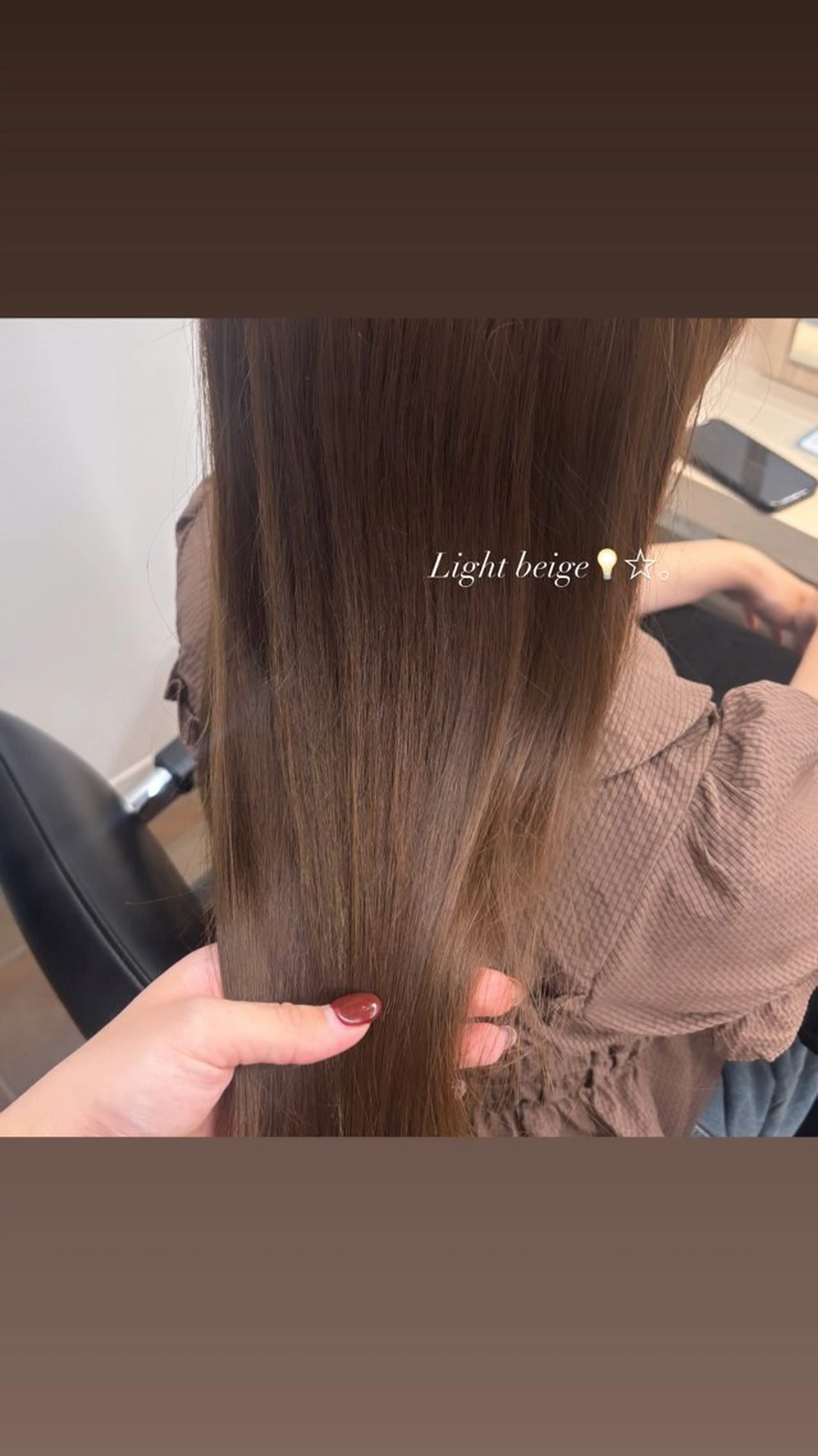 ロング カラー ベージュカラー SALONDEJOE所属・かどた はるなのヘアスタイル