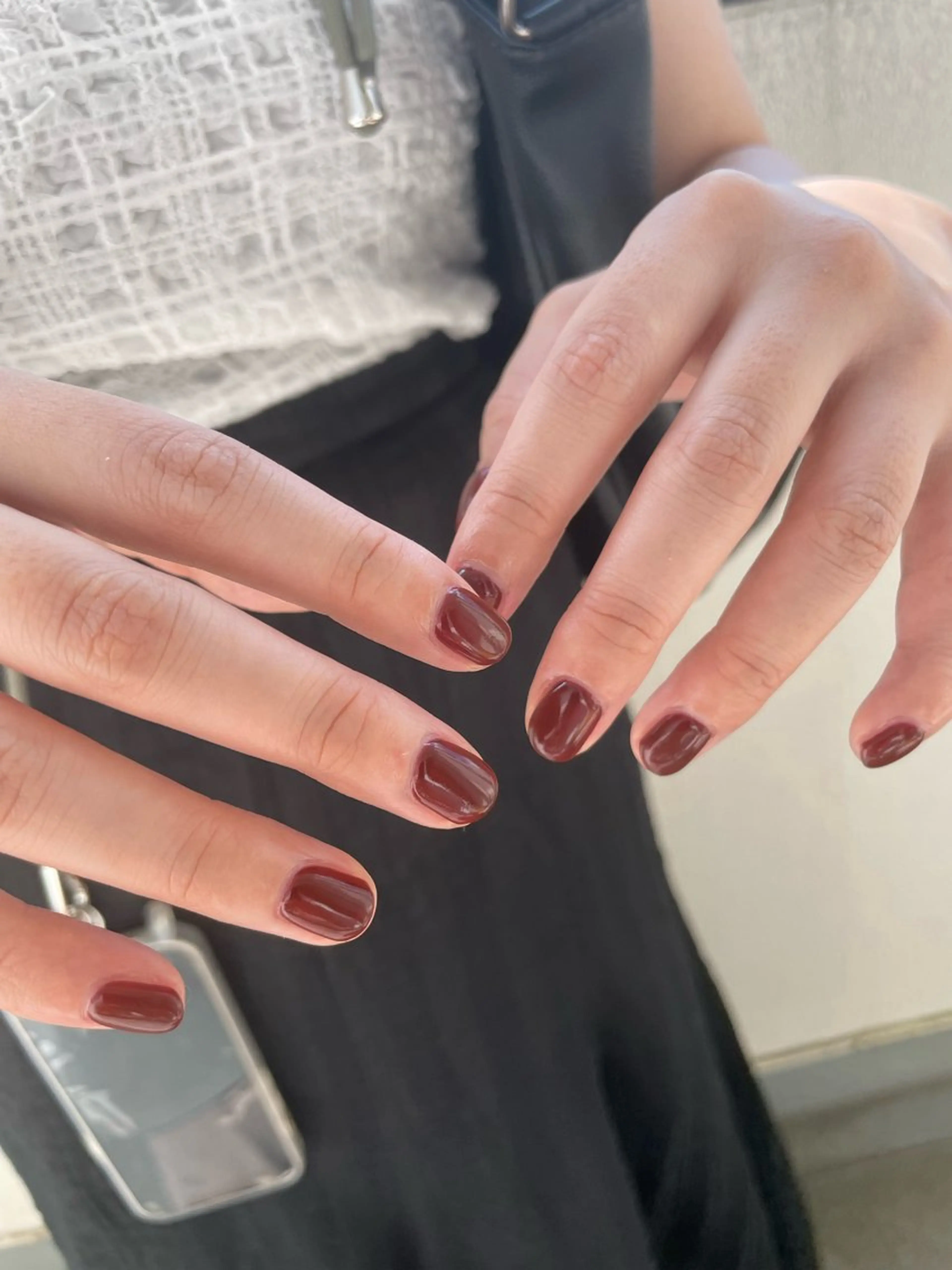 ネイル ボルドー ワンカラーネイル Ever Blue Nail Salonのネイルデザイン