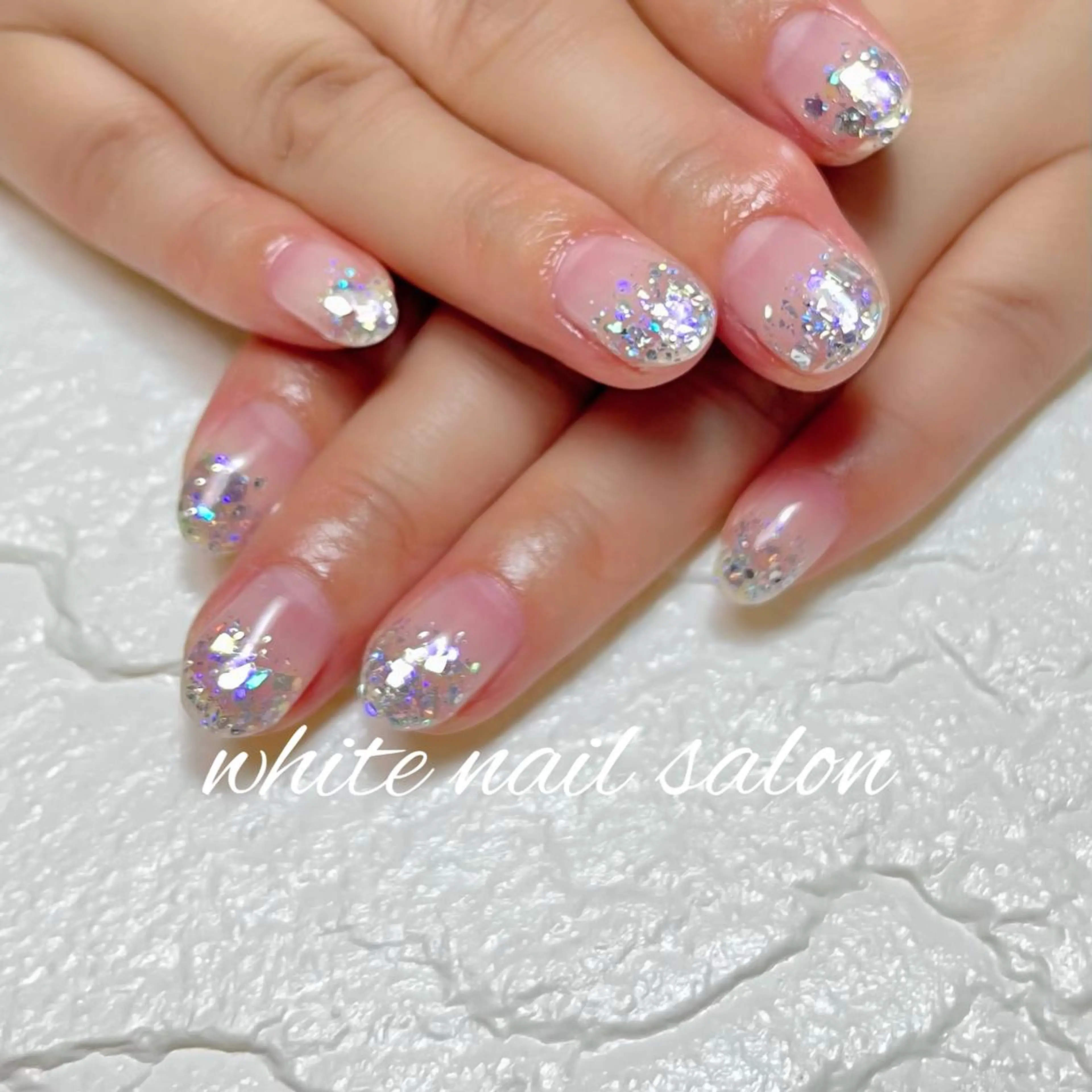 ネイル フットネイル ジェルネイル ハードジェル ラメ(グリッター) 持ち込み ハンドネイル white nail salonのネイルデザイン