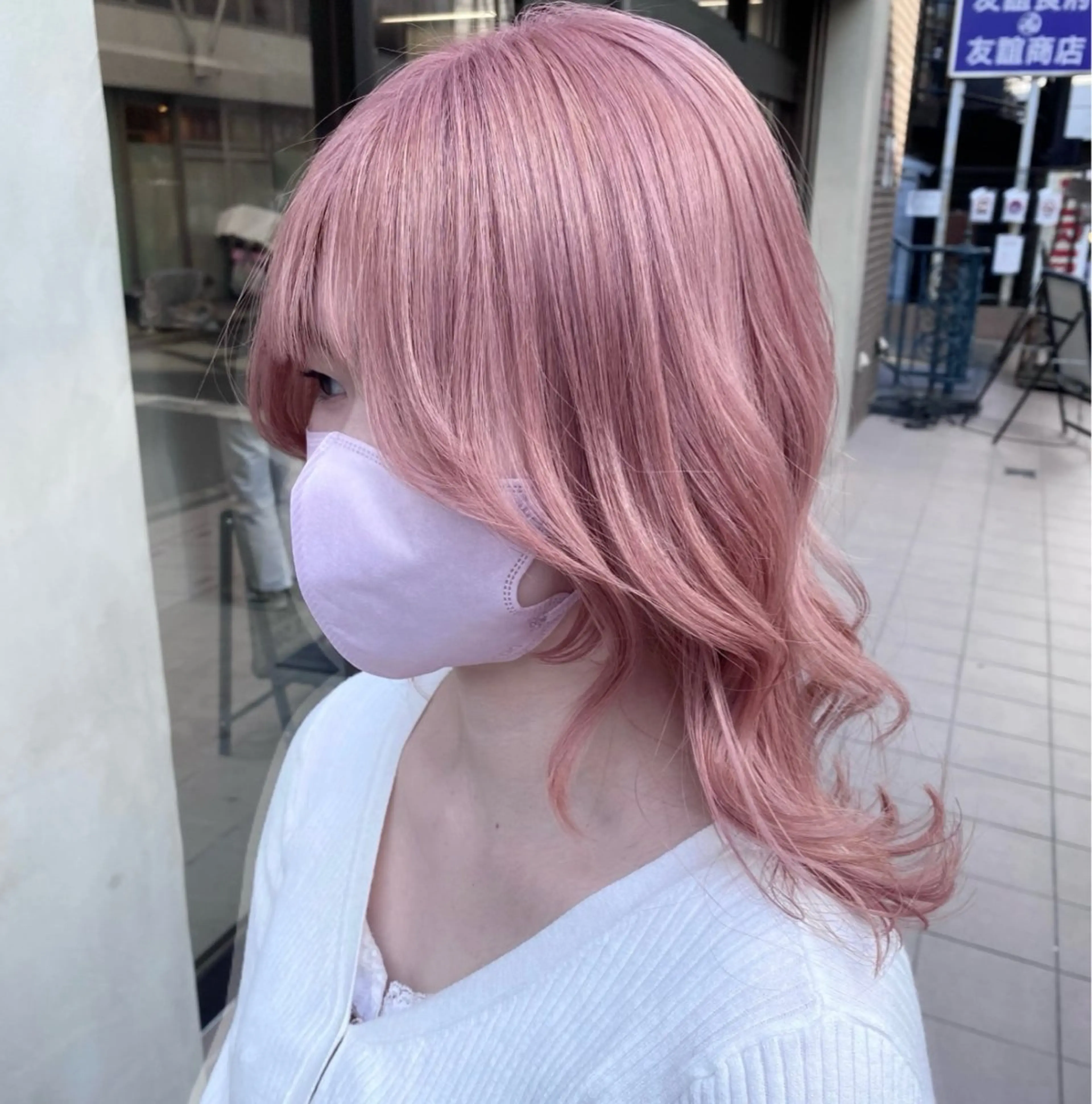 セミロング カラー share salon OXY 渋谷店所属・髪質改善×ケア ブリーチ/KEIGOのヘアスタイル