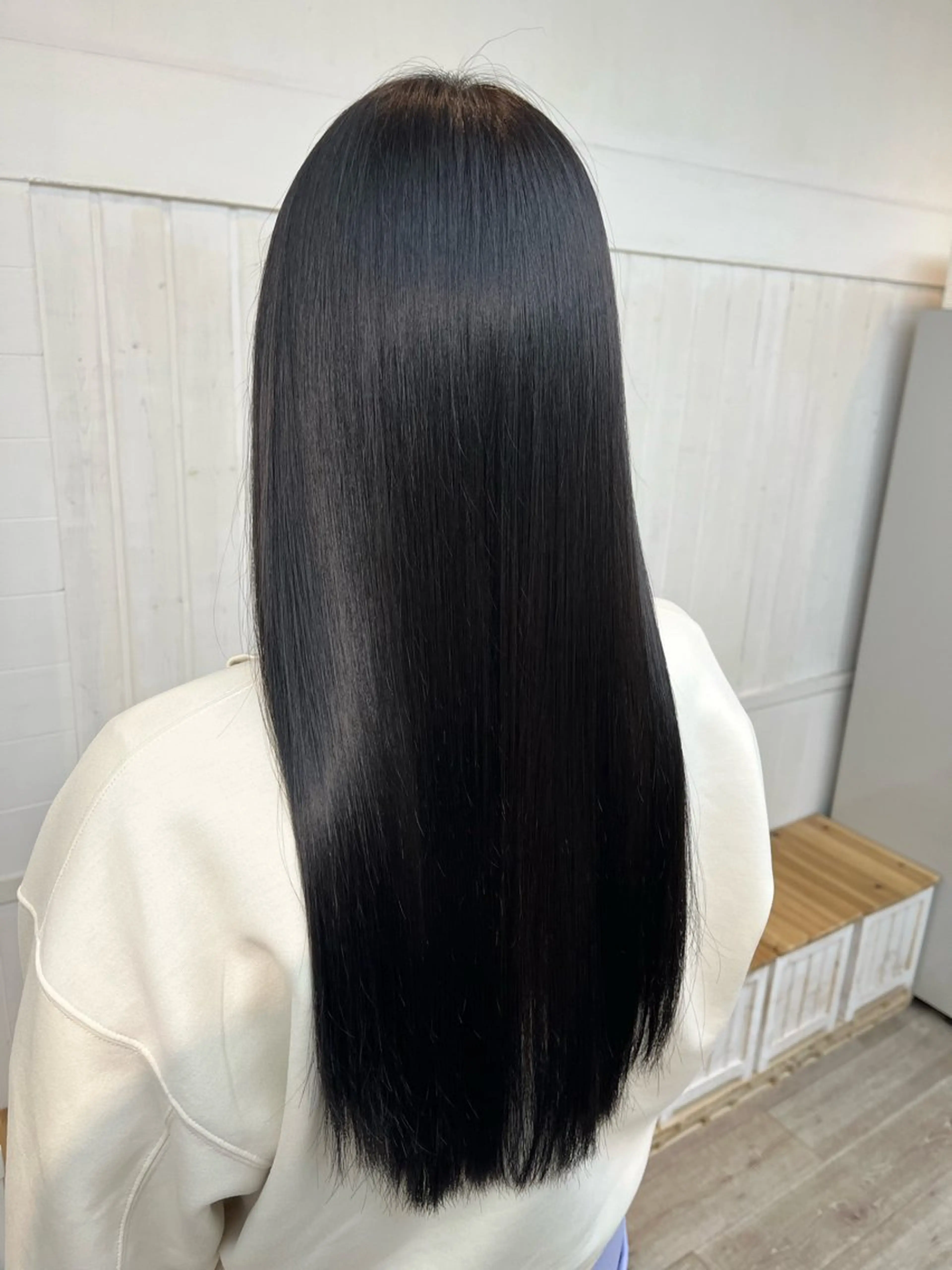 ロング カラー パーマ ヘアアレンジ メンズ 黒髪 ブルーカラー ブルーブラック ヘアカラー トリートメント カラー指名No.1✨ 星野六三四のヘアスタイル
