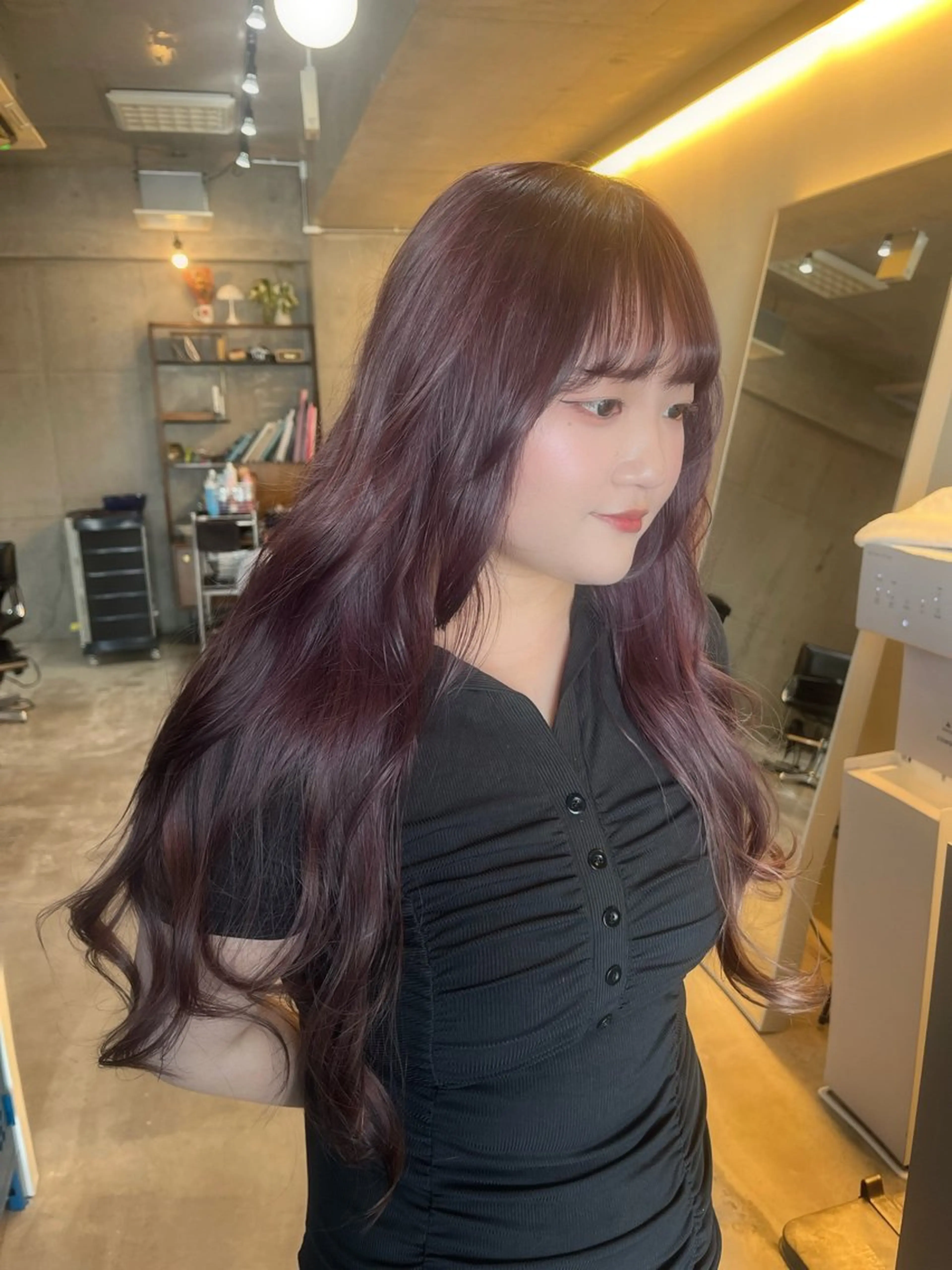 ロング カラー ブリーチ ヘアカラー レイヤーカット/ハイ トーンカラー/きらのヘアスタイル