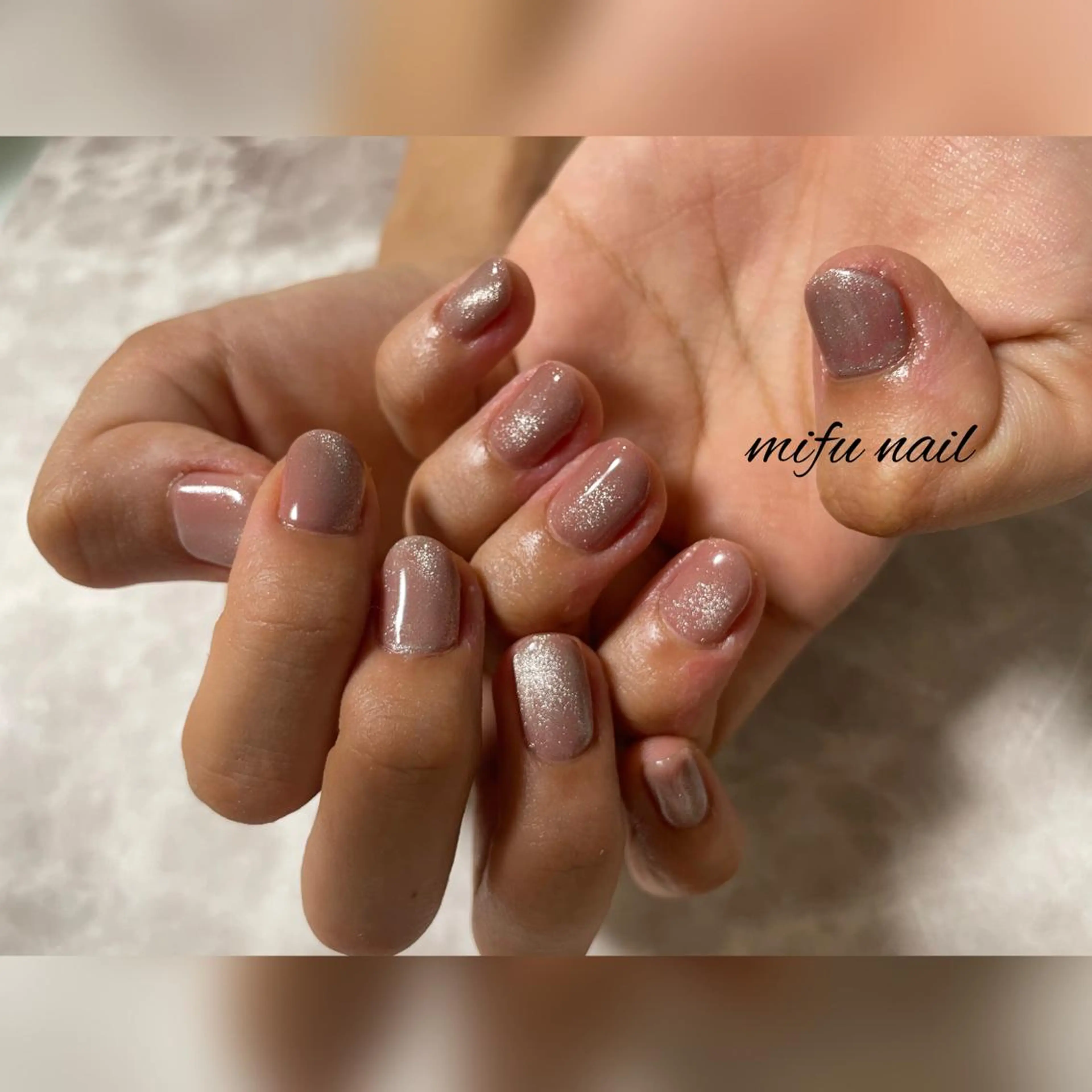 ショート ネイル ハンドネイル ハンドケア 大田 美笛香のネイルデザイン