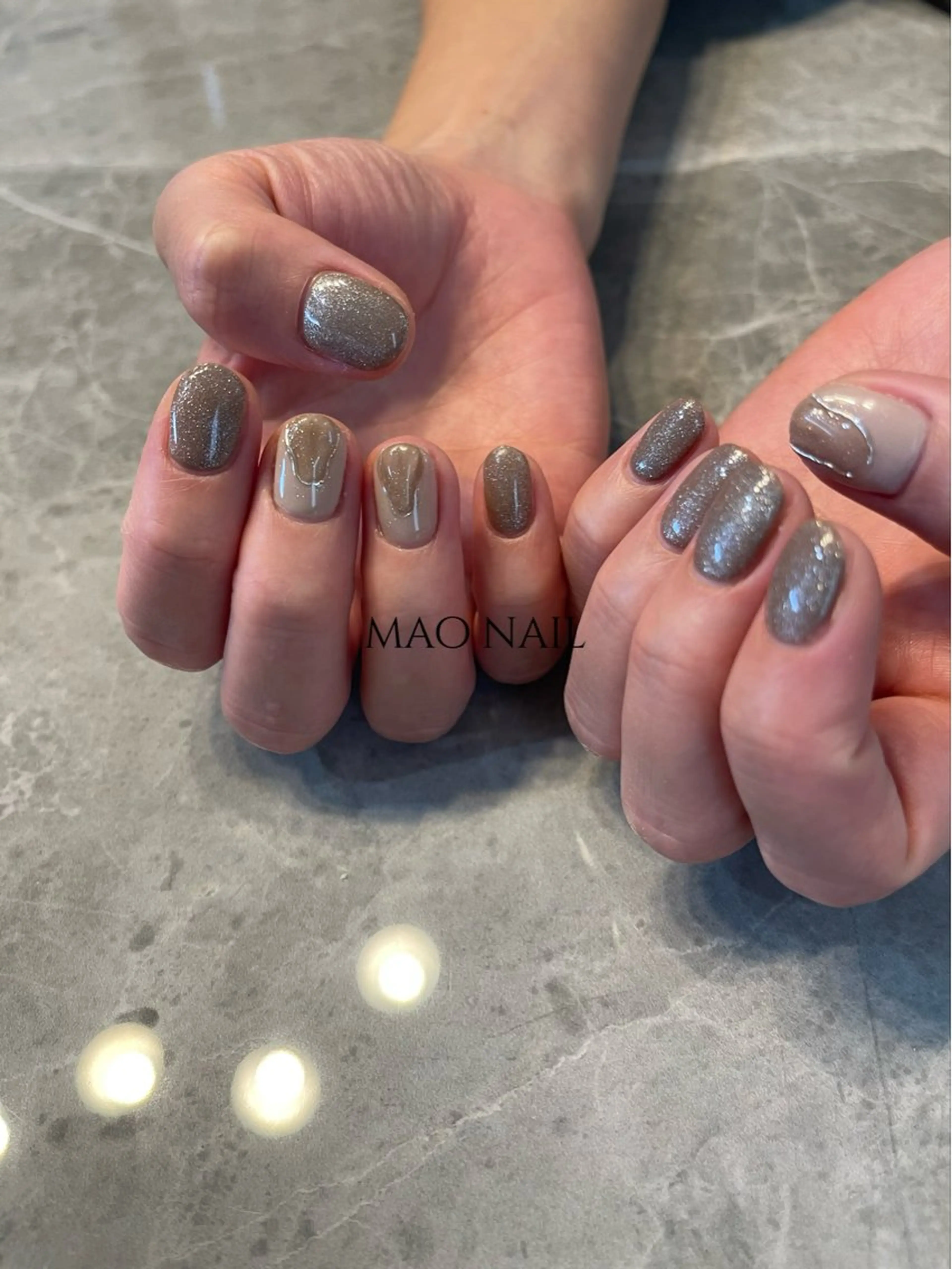 ミディアム ハンドネイル ＆MERCI所属・&MERCI nail maoのネイルデザイン