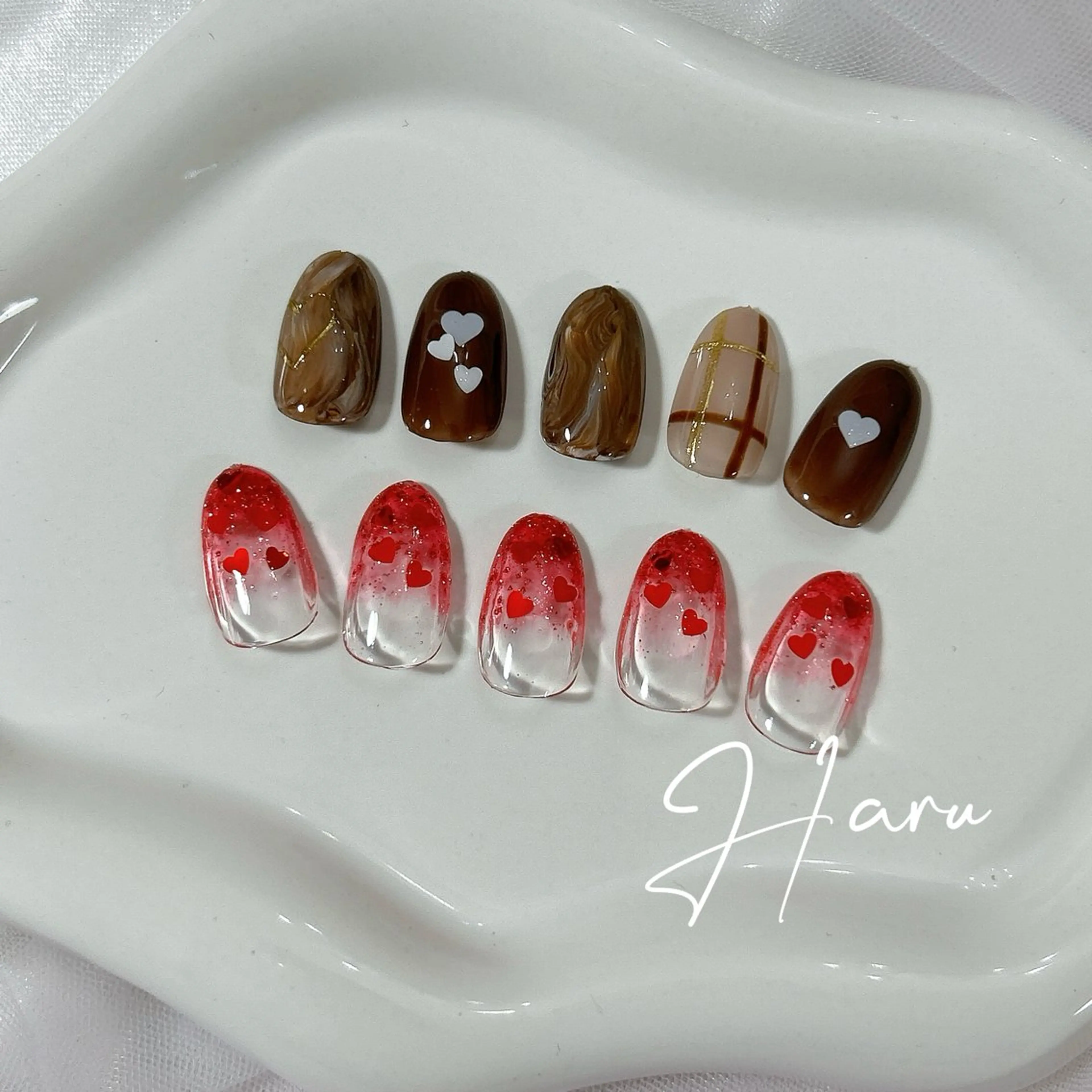 ネイル バレンタイン Haru .mのネイルデザイン