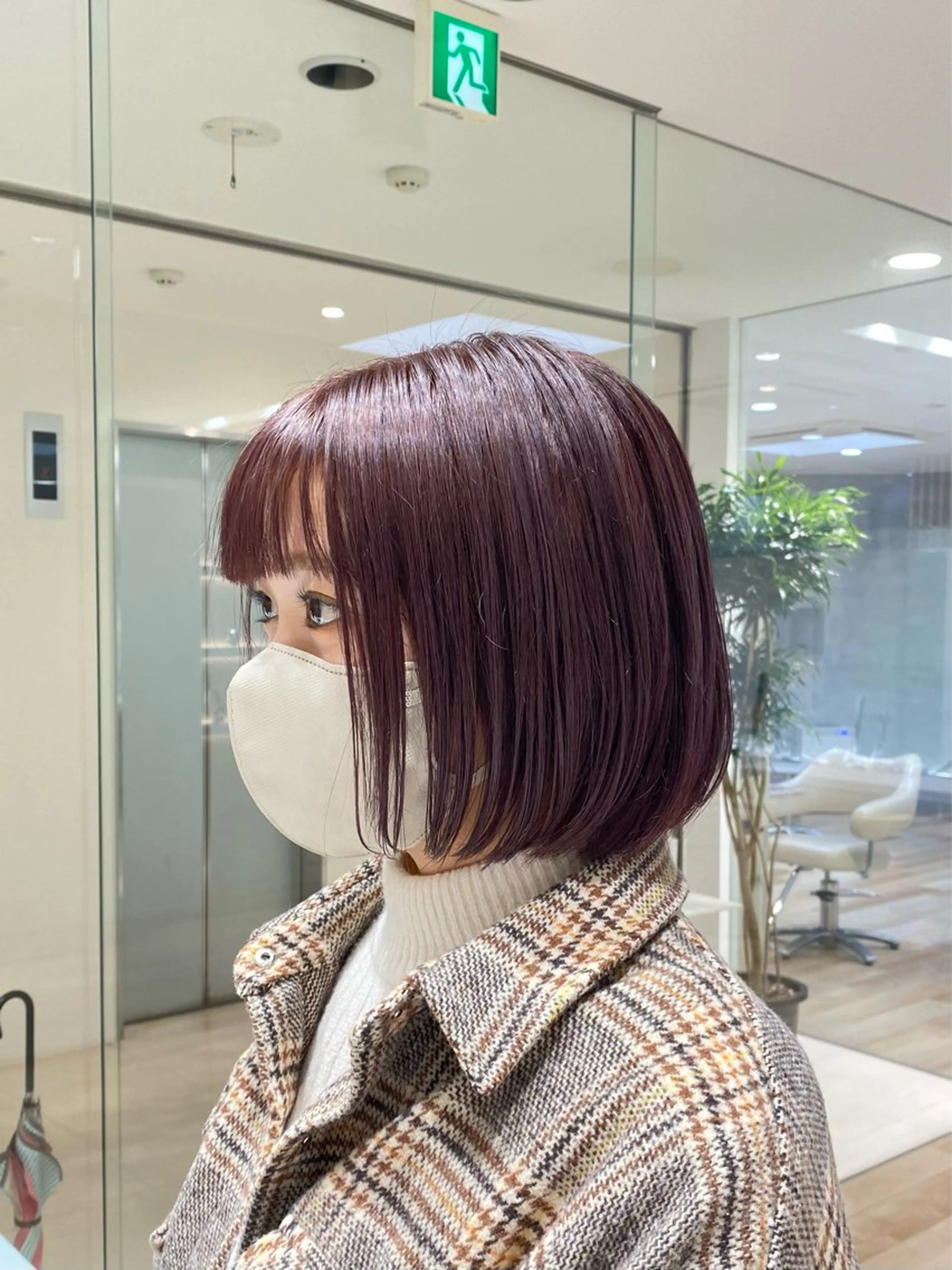ショート カラー ラベンダーカラー ピンクカラー ピンクラベンダー 松永 わかなのヘアスタイル