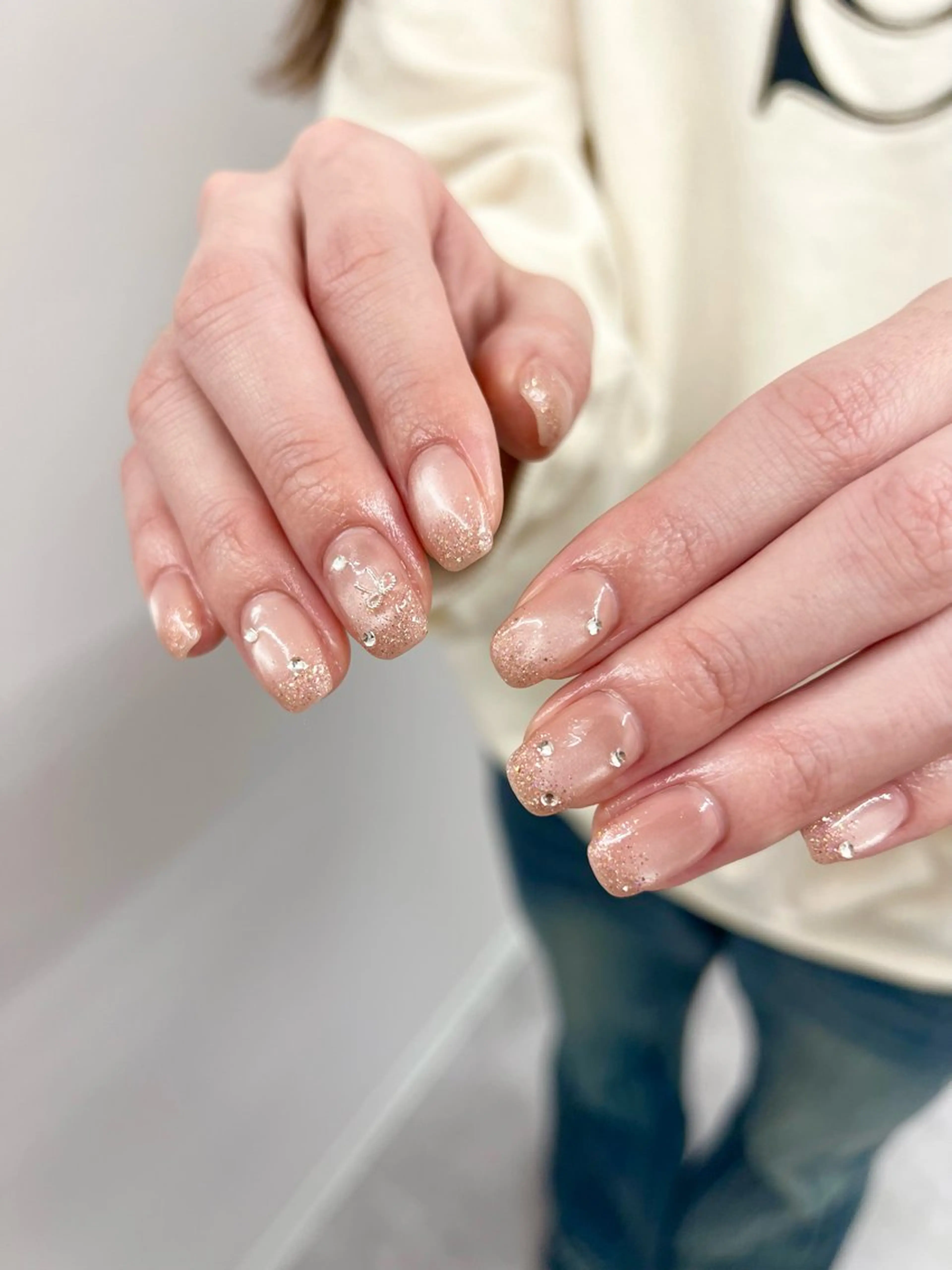 ネイル ジェルネイル マグネットネイル ニュアンスネイル オフィスネイル パラジェル ハンドネイル ハンドケア Bana_ Nailのネイルデザイン