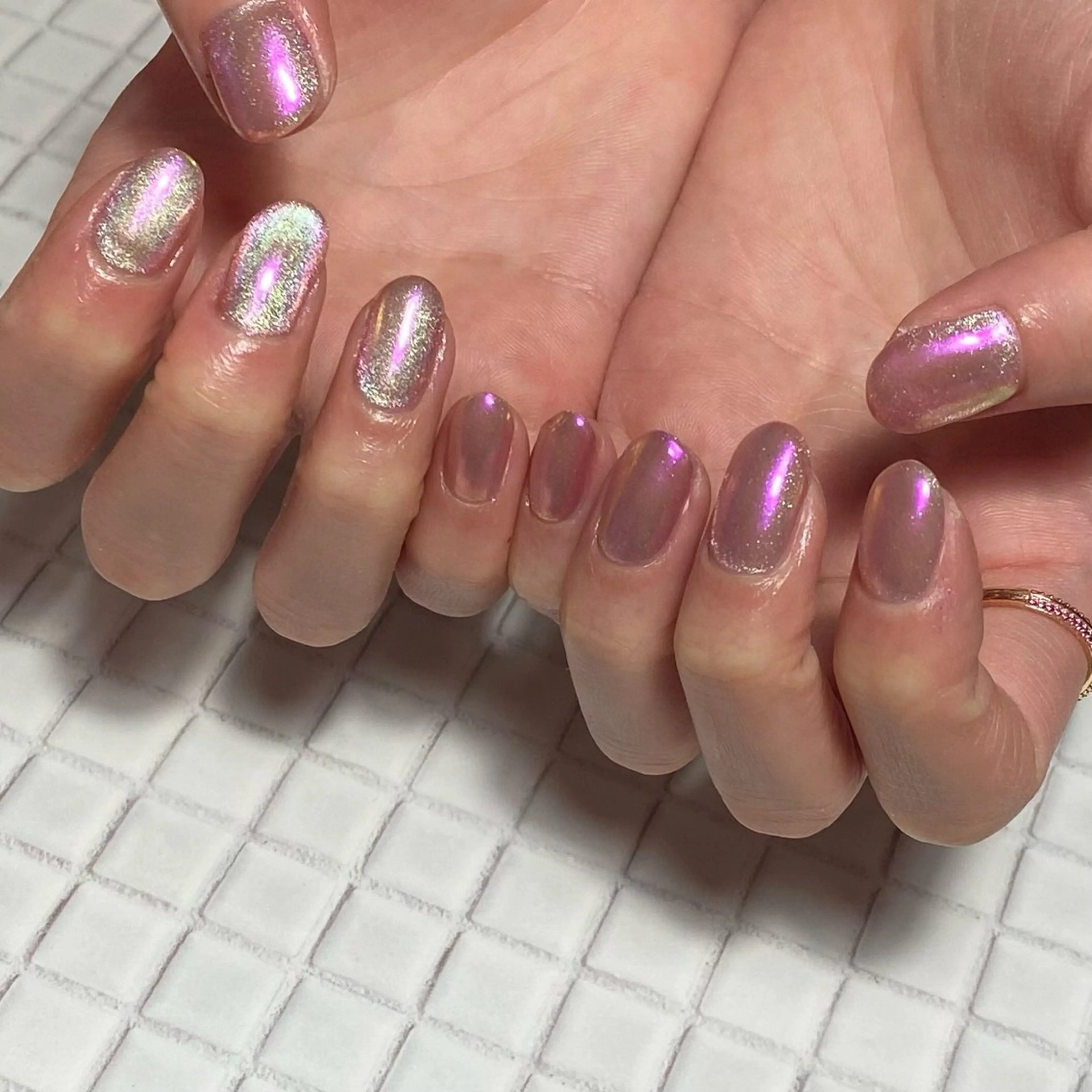 ネイル マグネットネイル ミラーネイル ハンドネイル nail salon  9NINE所属・nail salon 9NINEのネイルデザイン