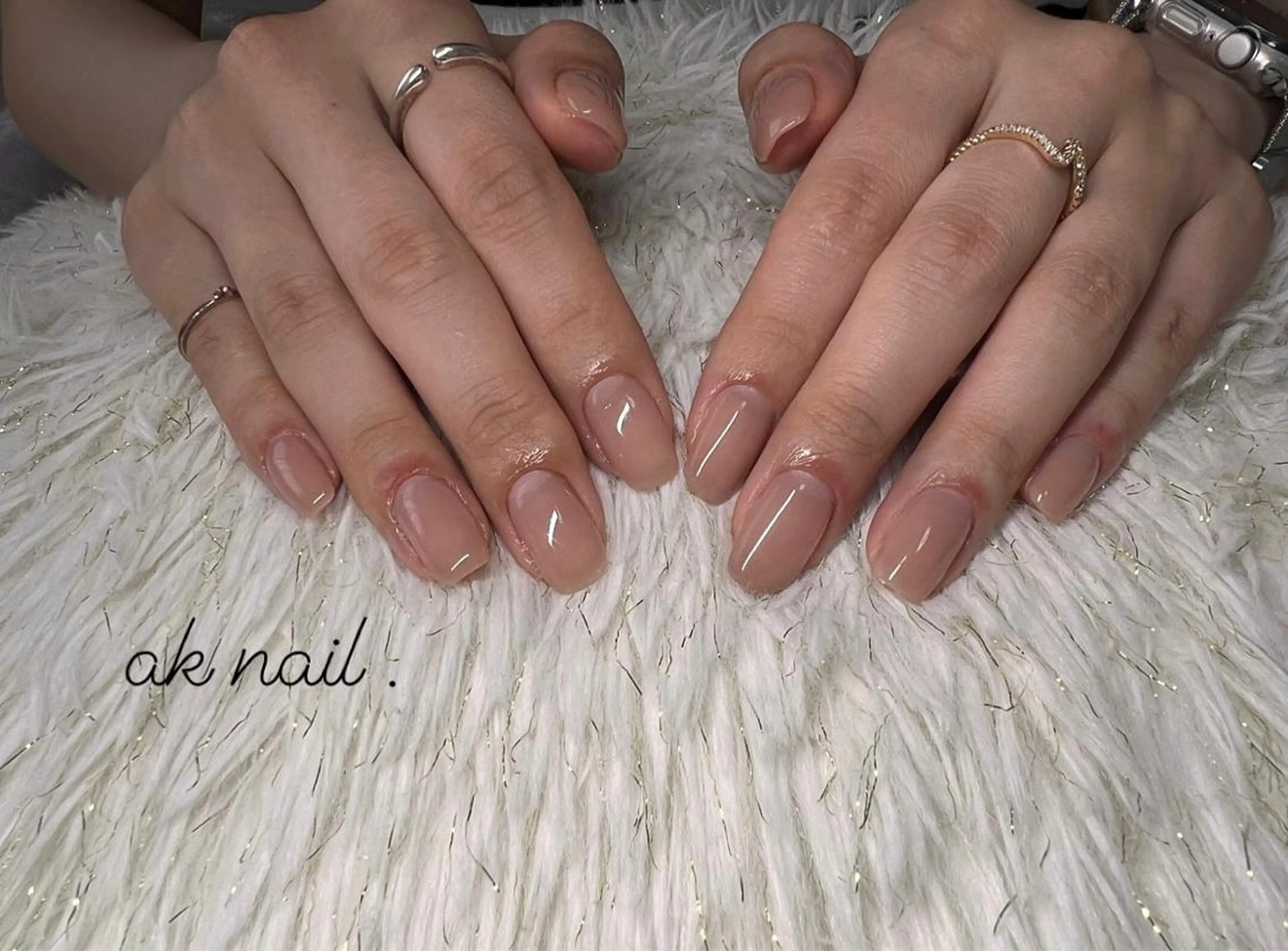 ミディアム ネイル ハンドネイル ak nail .のネイルデザイン