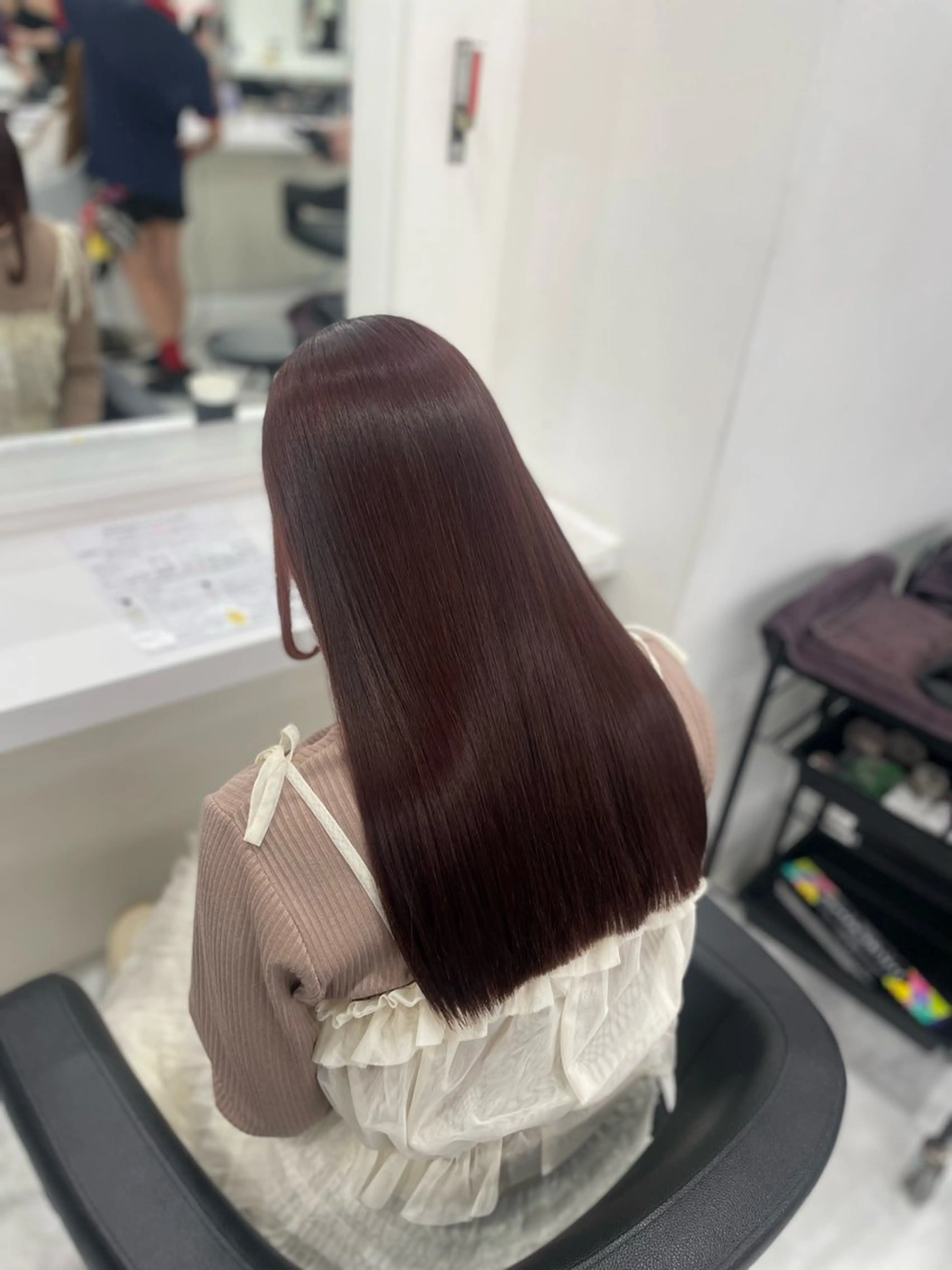 ロング カラー カット ヘアカラー 縮毛矯正 トリートメント 💗トレンド暖色ヘア Natsumi 💗のヘアスタイル