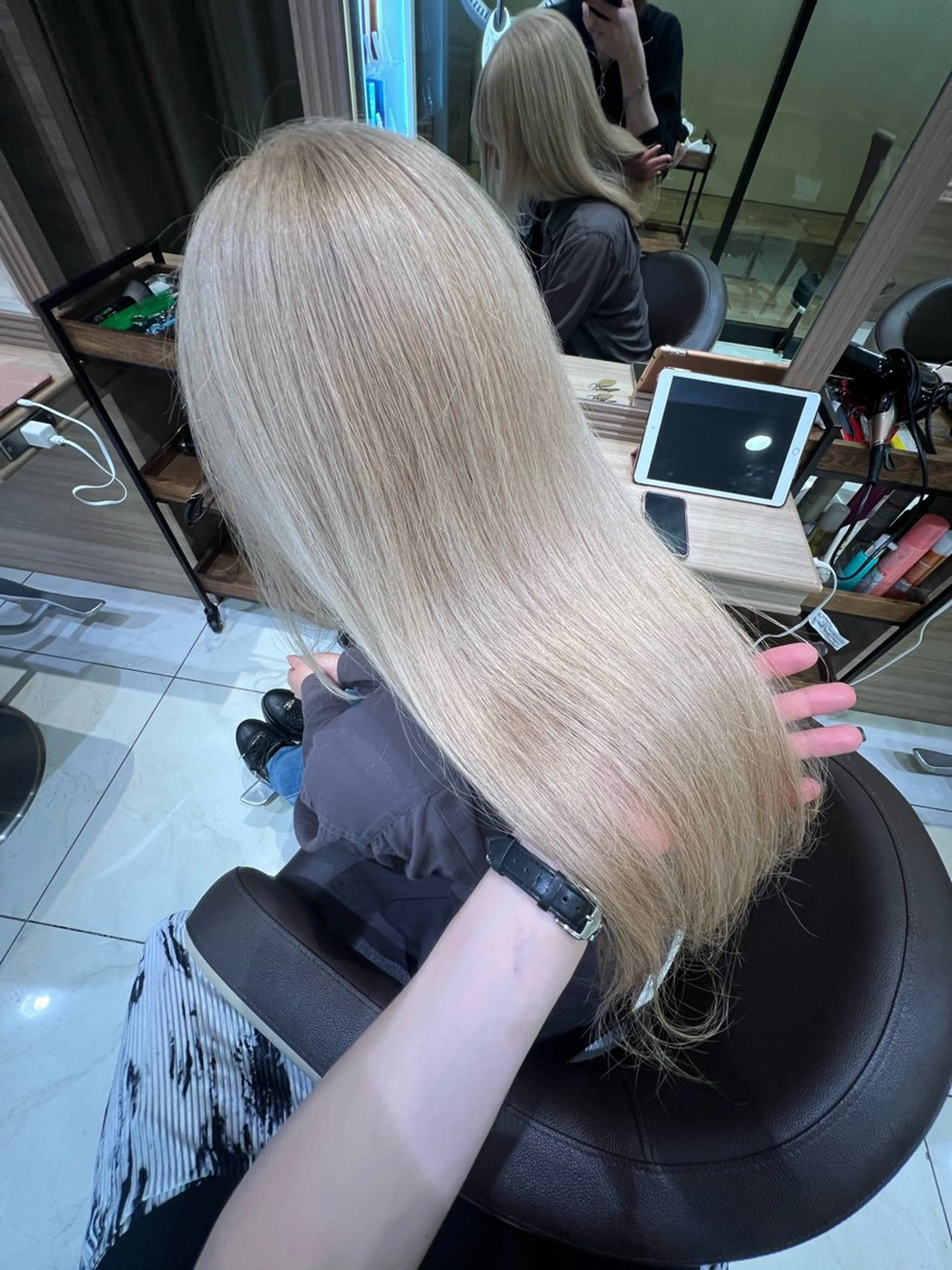 ロング カラー ヘアカラー トリートメント 艶髪ハイトーン 💎りゅうやのヘアスタイル