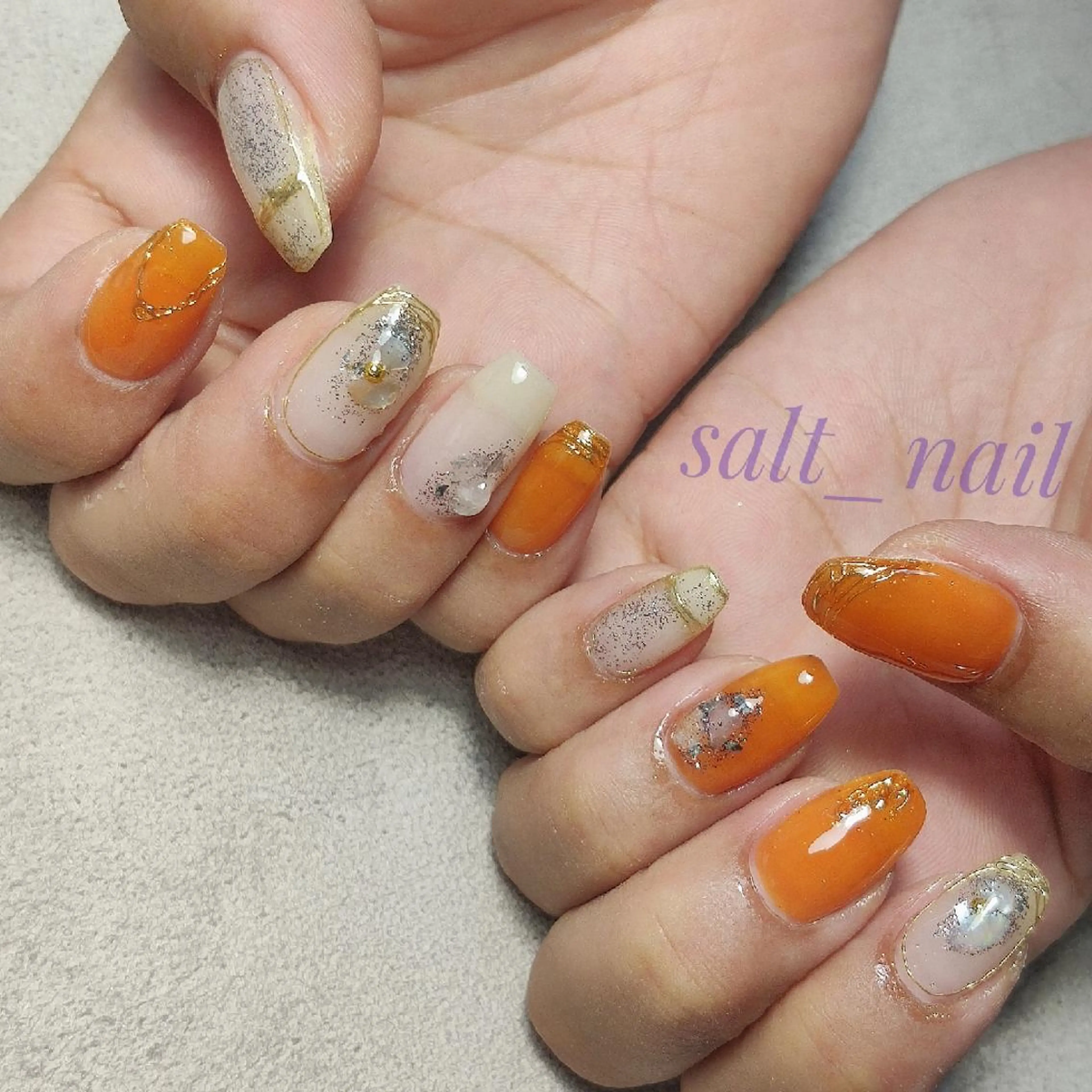 ネイル ミラーネイル ハンドネイル 個人サロン saltnailのネイルデザイン