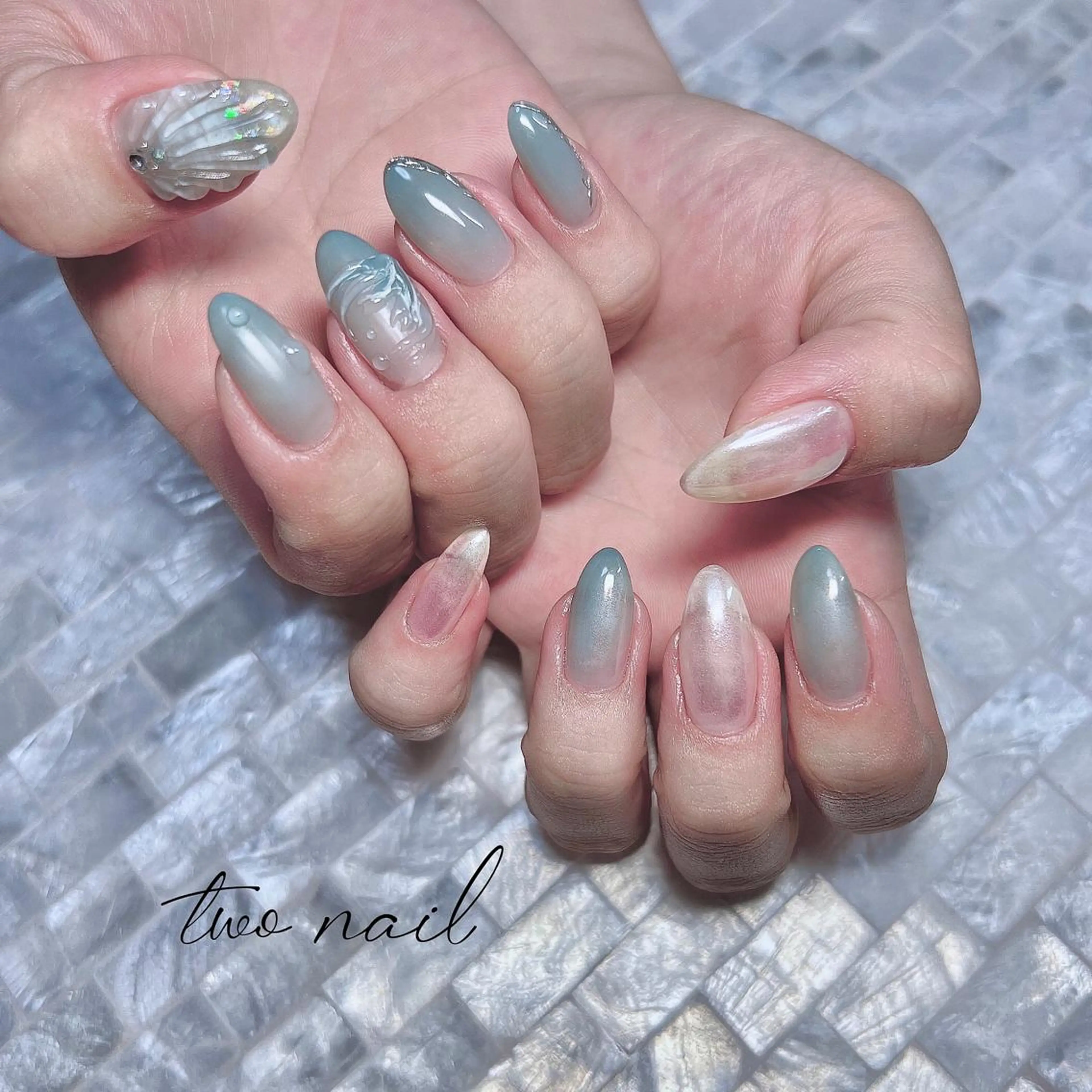 ネイル アートネイル フットネイル ハート ニュアンスネイル オフィスネイル ハンドネイル two nailのネイルデザイン